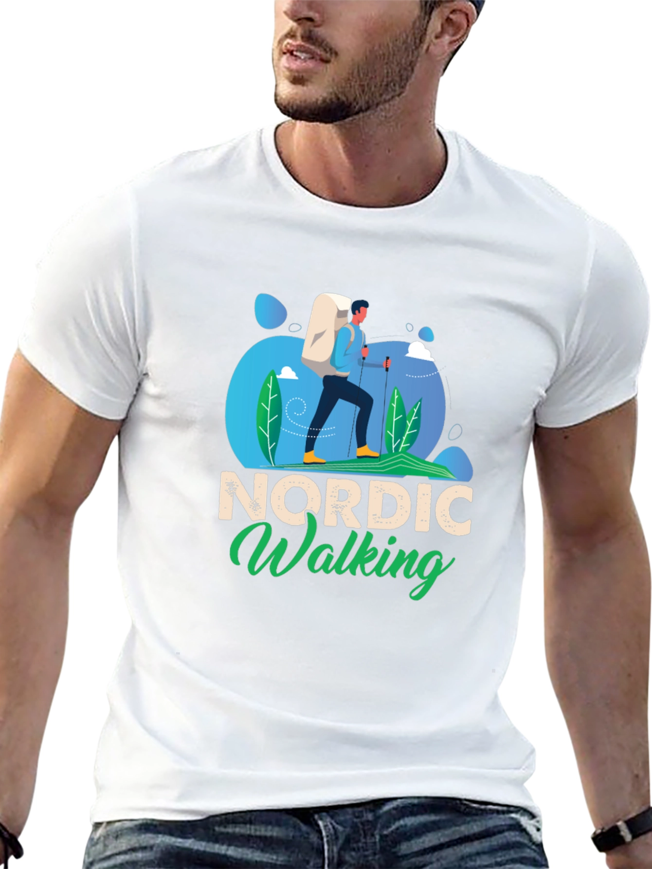 Nordic Walking Graphic Tee - Hiker Shirt