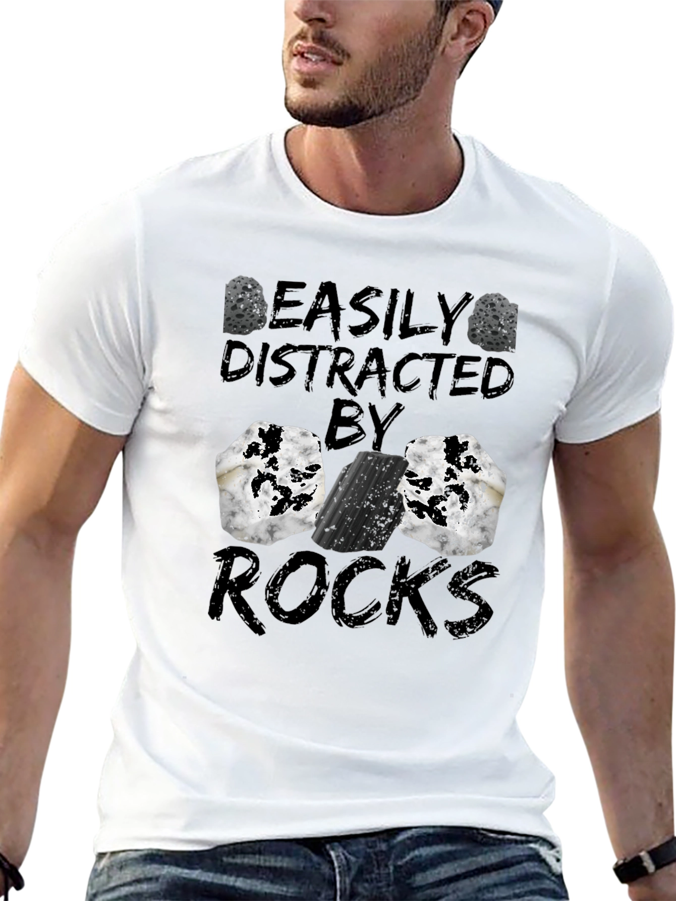 Easily Distracted by Rocks Graphic Tee