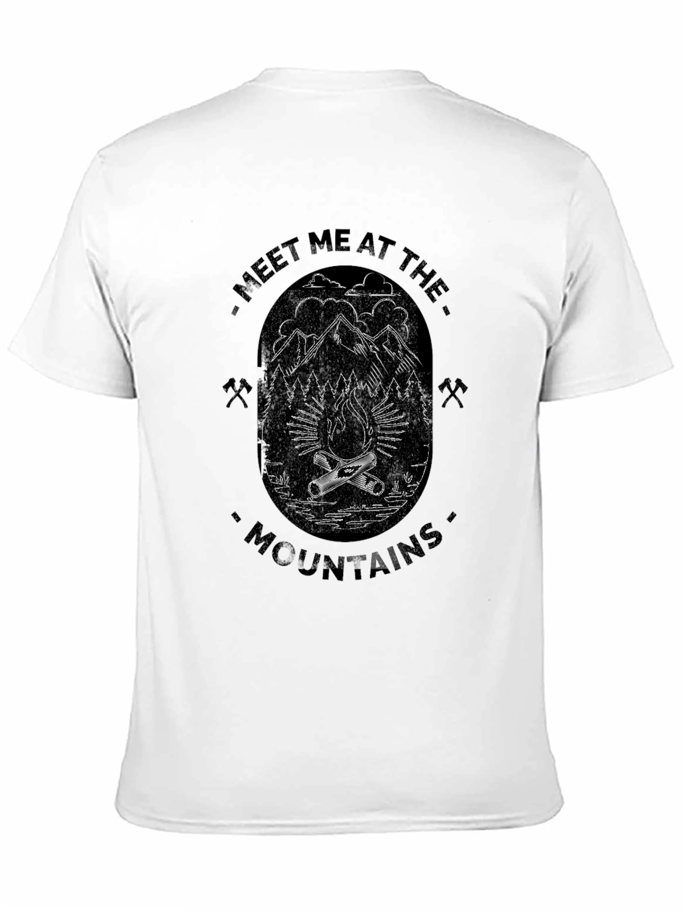 Meet Me At The Mountains Black Graphic Tee