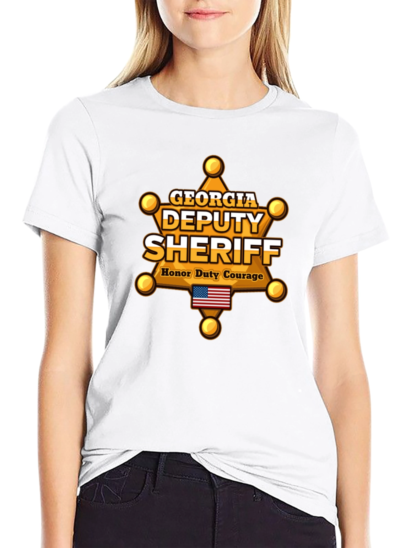 Georgia Deputy Sheriff T-Shirt Honor Duty Courage