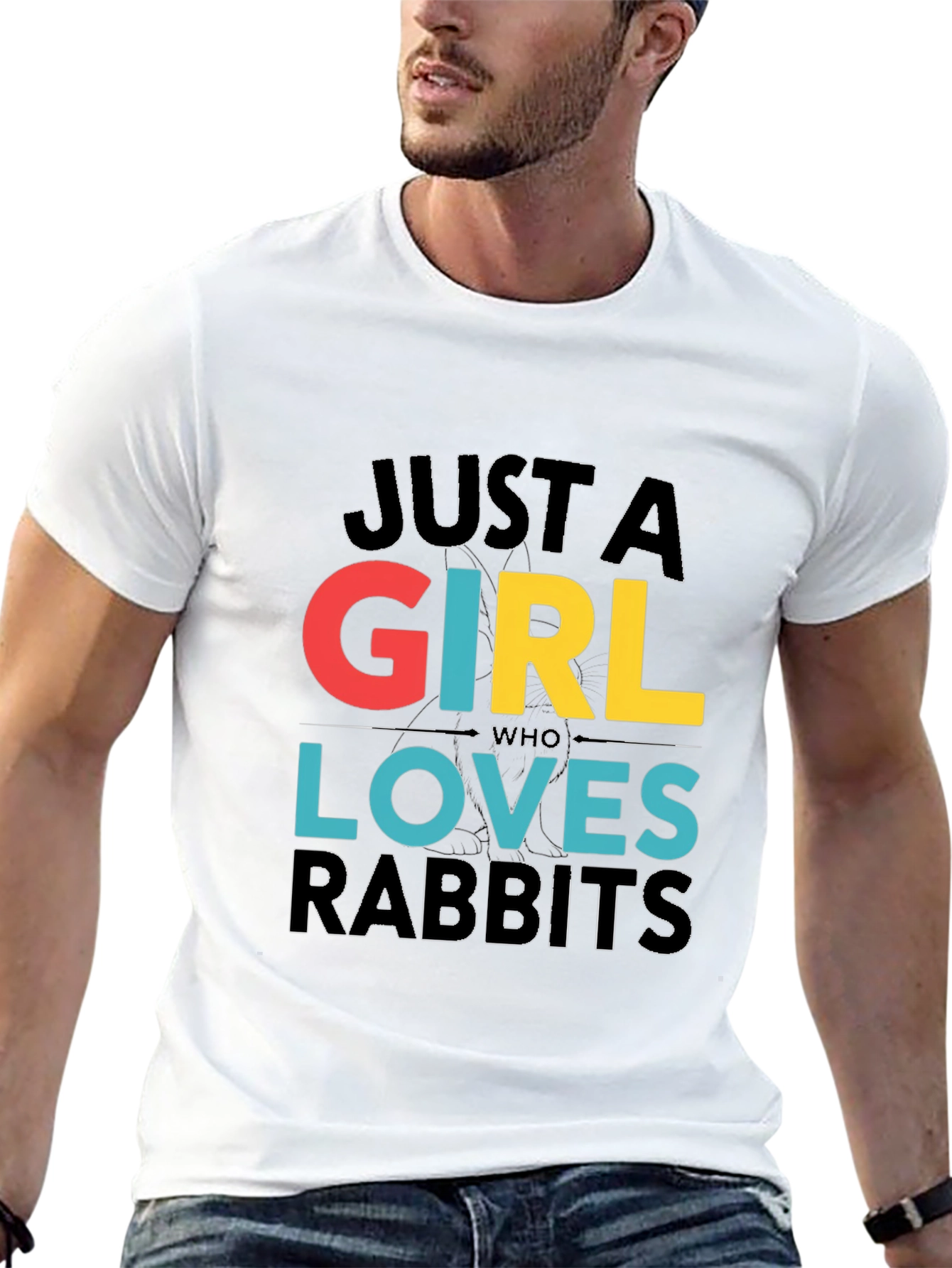 Just a Girl Who Loves Rabbits Graphic Tee