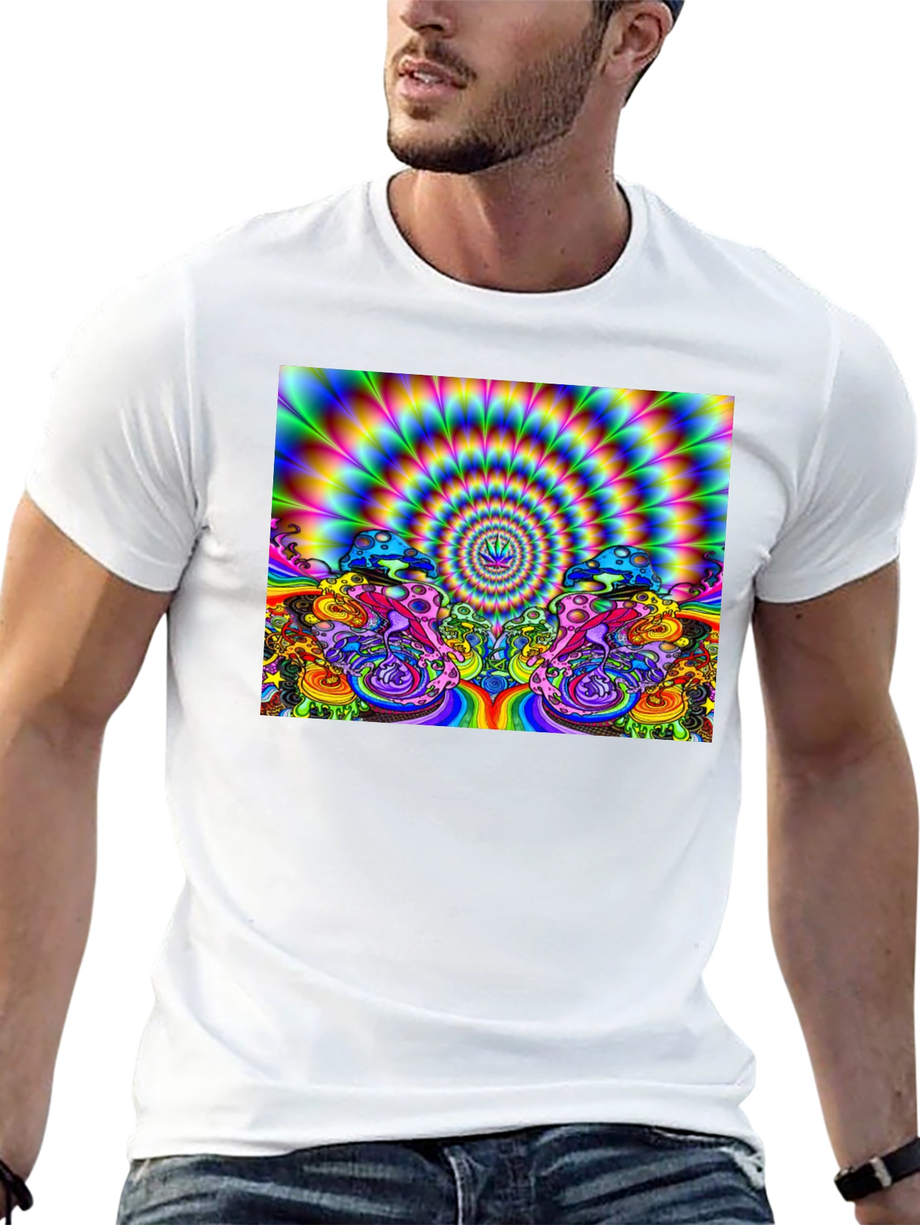 Psychedelic Mushroom Graphic Tee - Vibrant Design