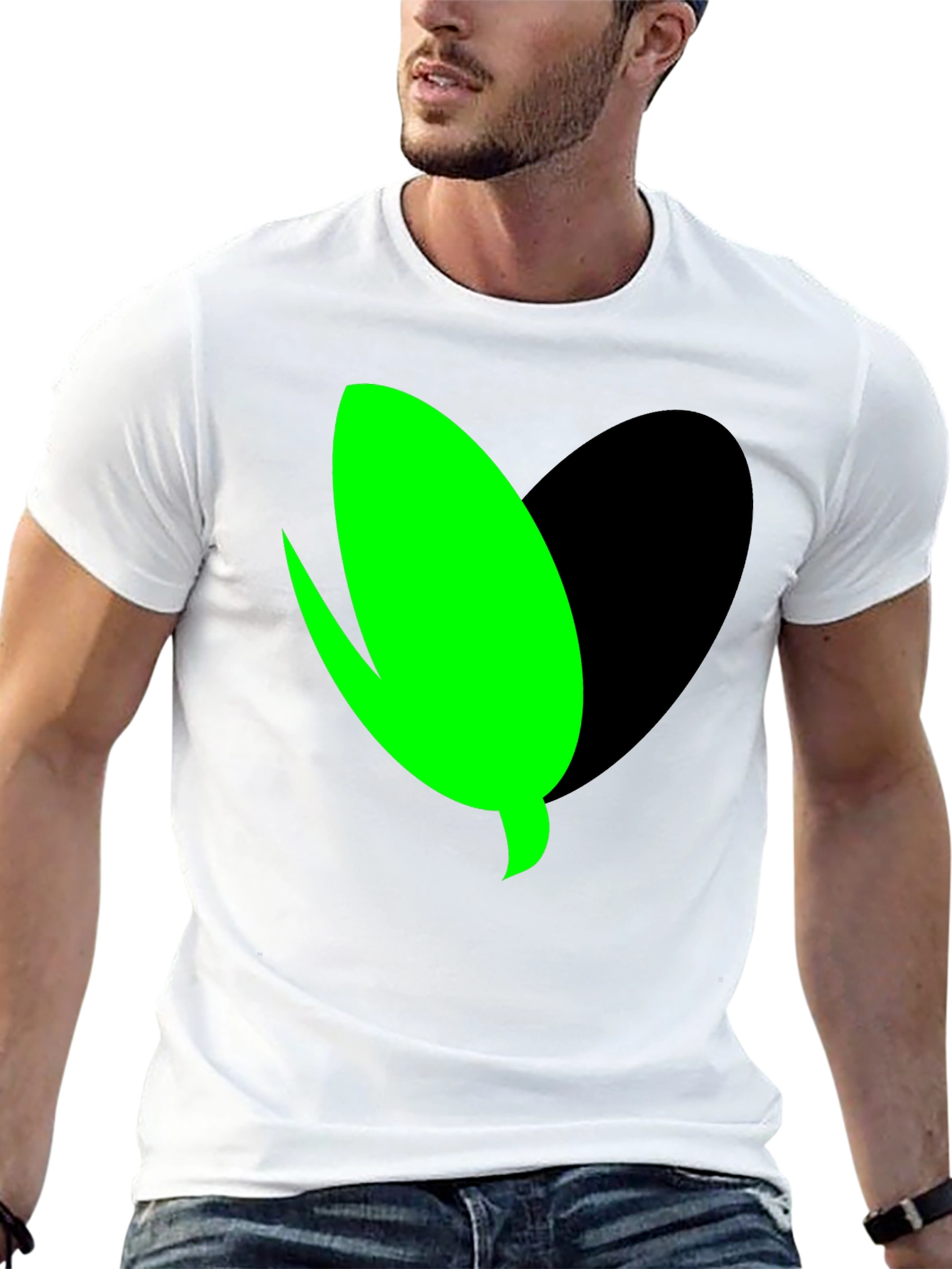 Modern Alien Eye Graphic Tee - Black