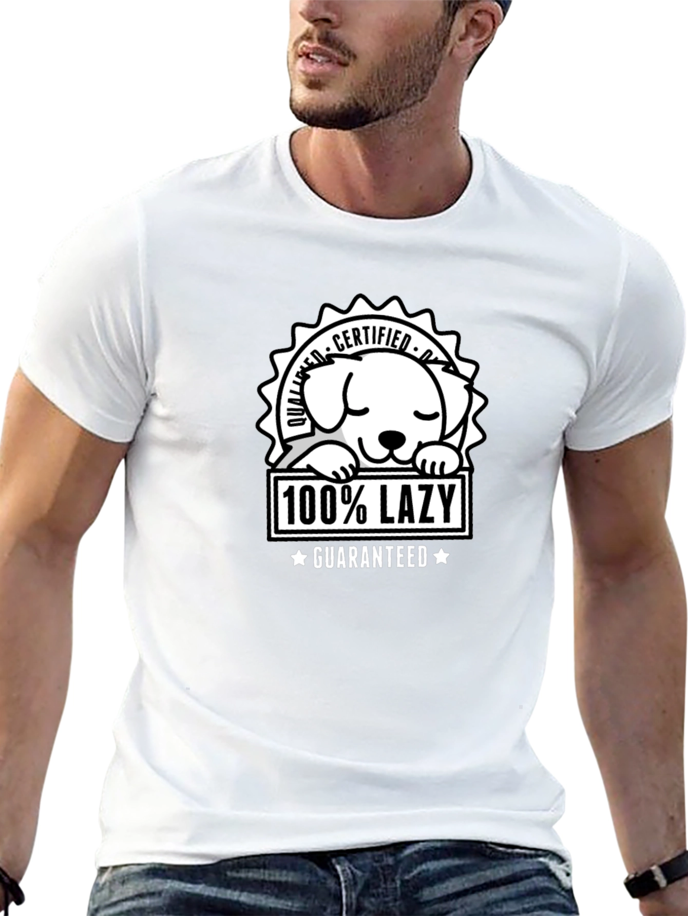 100% Lazy Certified Dog T-Shirt