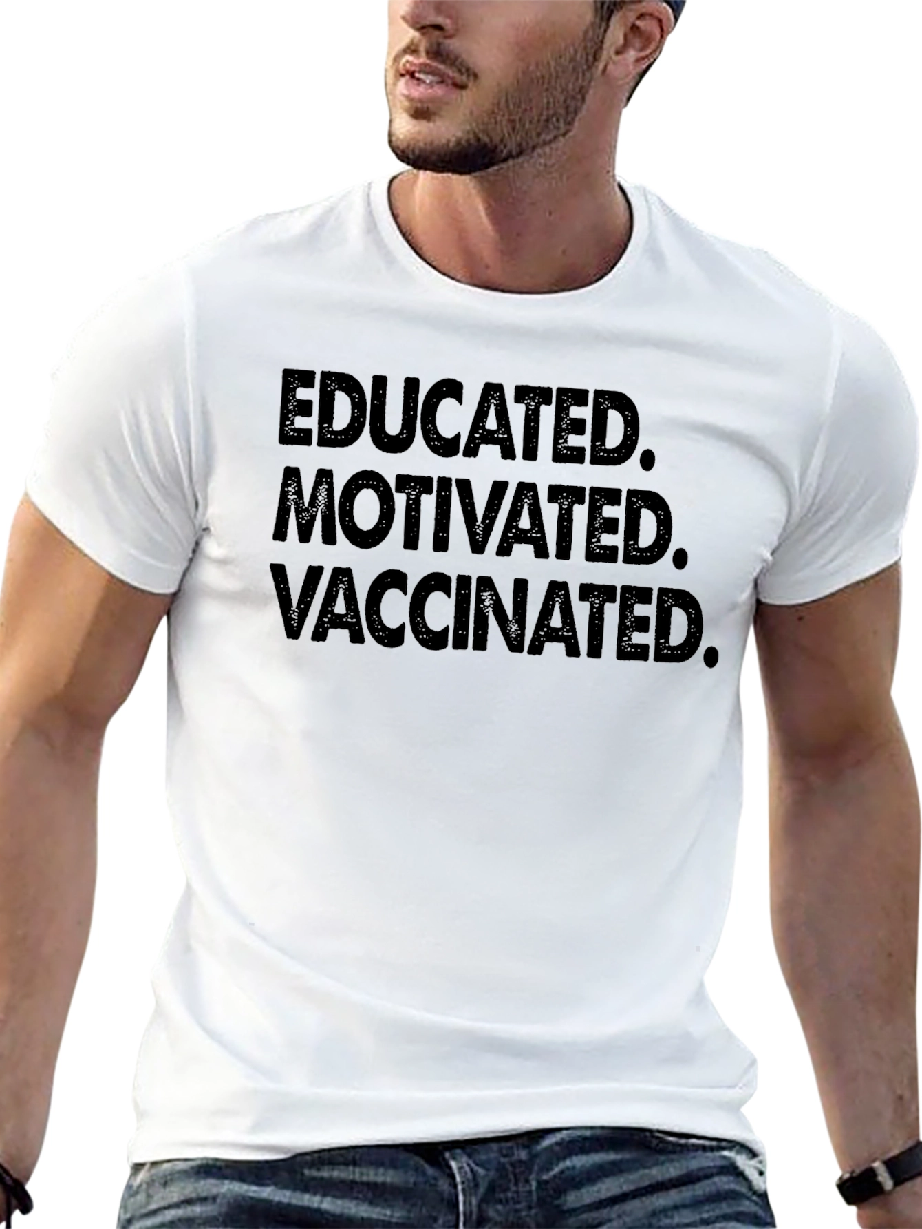 Educated Motivated Vaccinated Graphic Tee