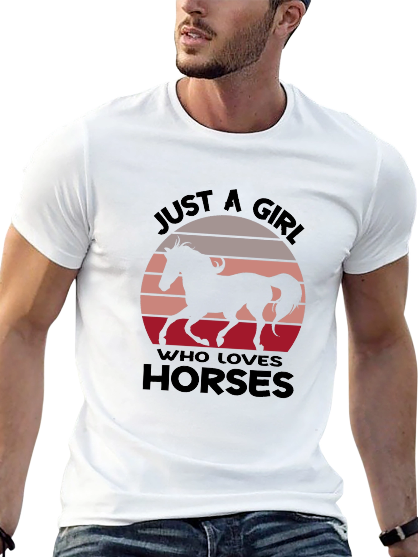 Just a Girl Who Loves Horses Graphic Tee