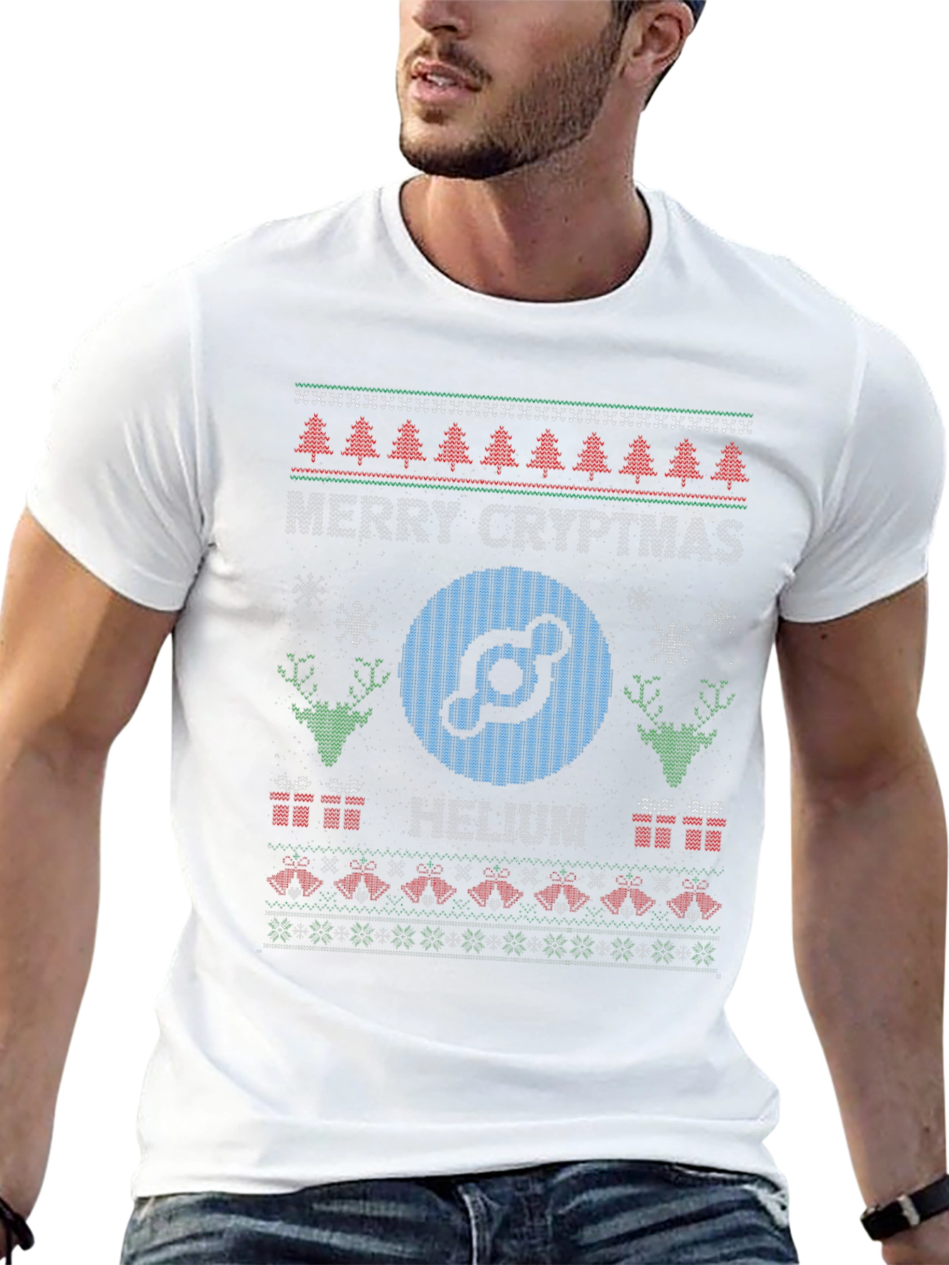 Merry Cryptmas Helium Ugly Christmas Sweater T-Shirt