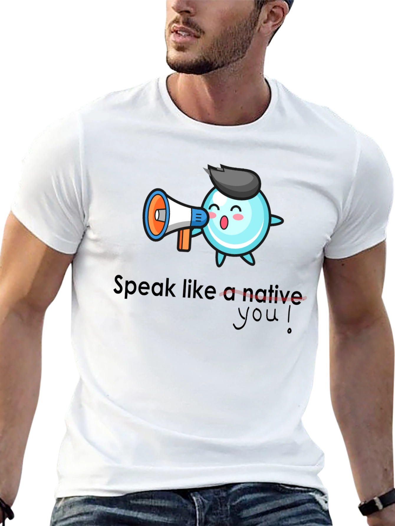 Speak Like a Native T-Shirt - Black Cotton Tee