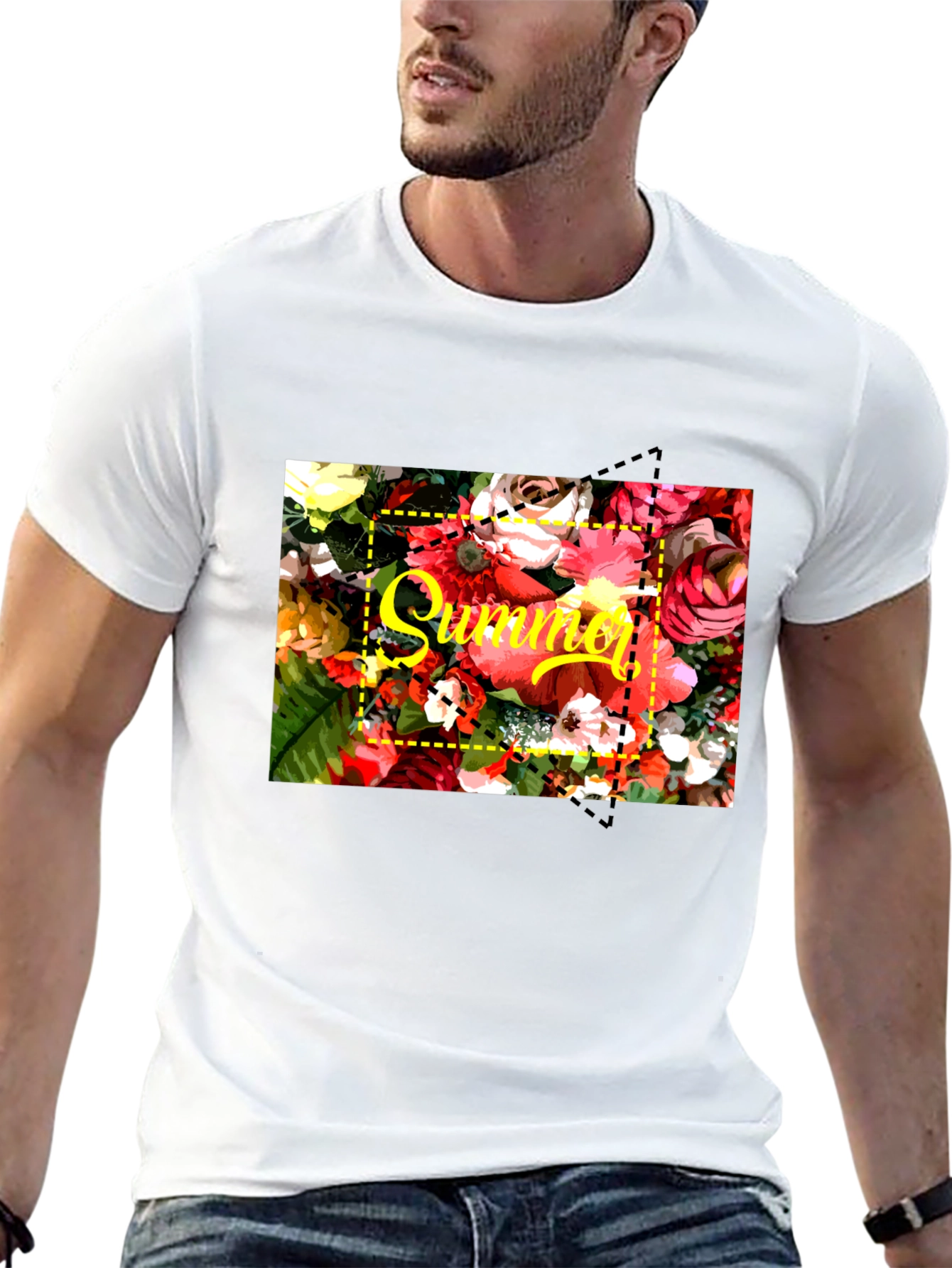 Summer Floral T-Shirt - Bright Graphic Tee