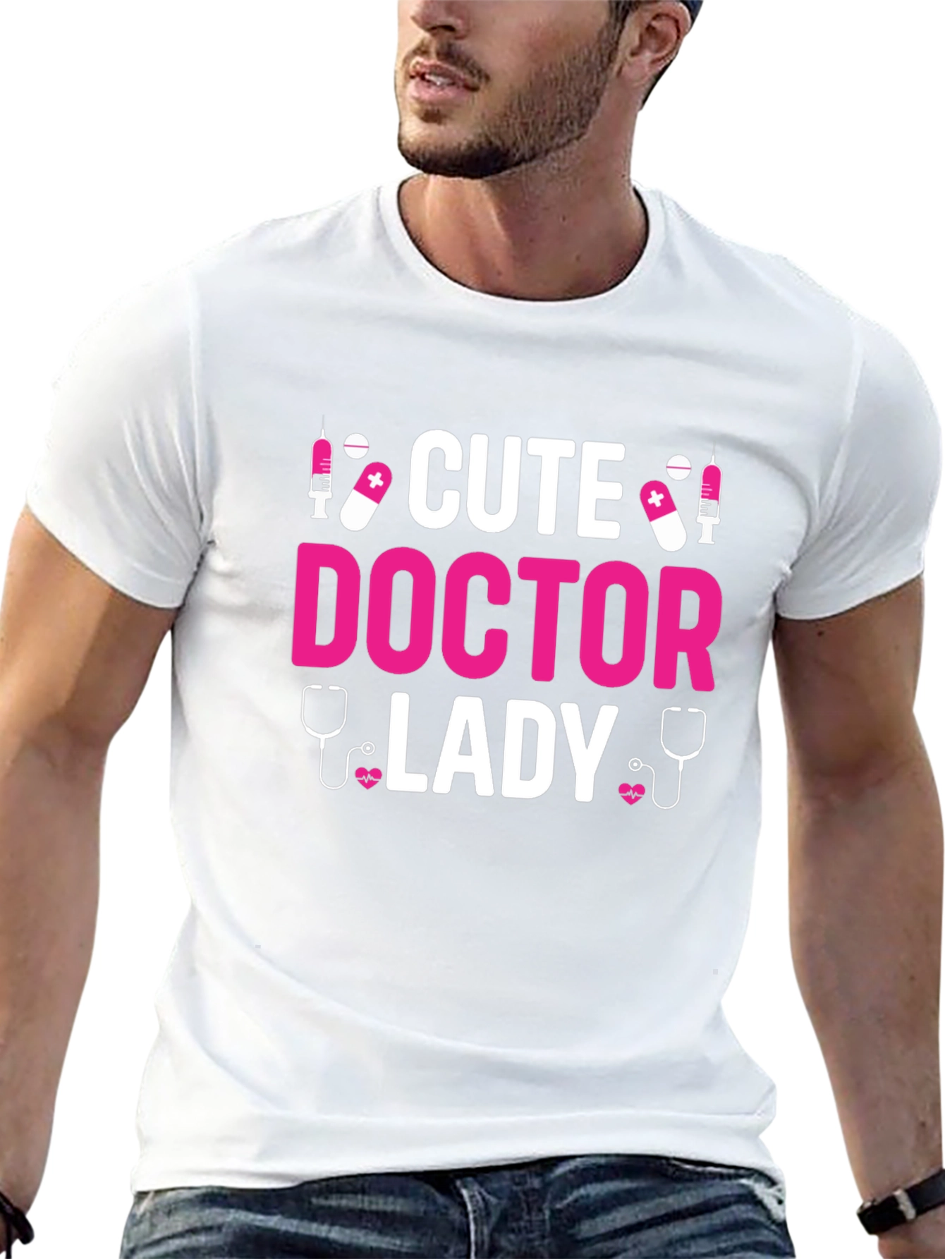 Cute Doctor Lady T-Shirt - Black