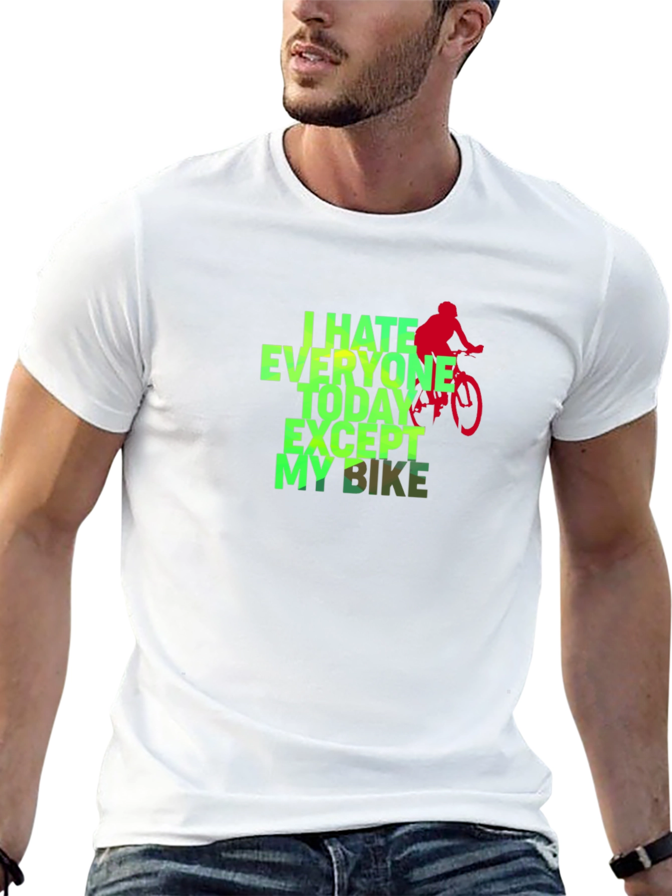 I Hate Everyone Except My Bike Graphic Tee