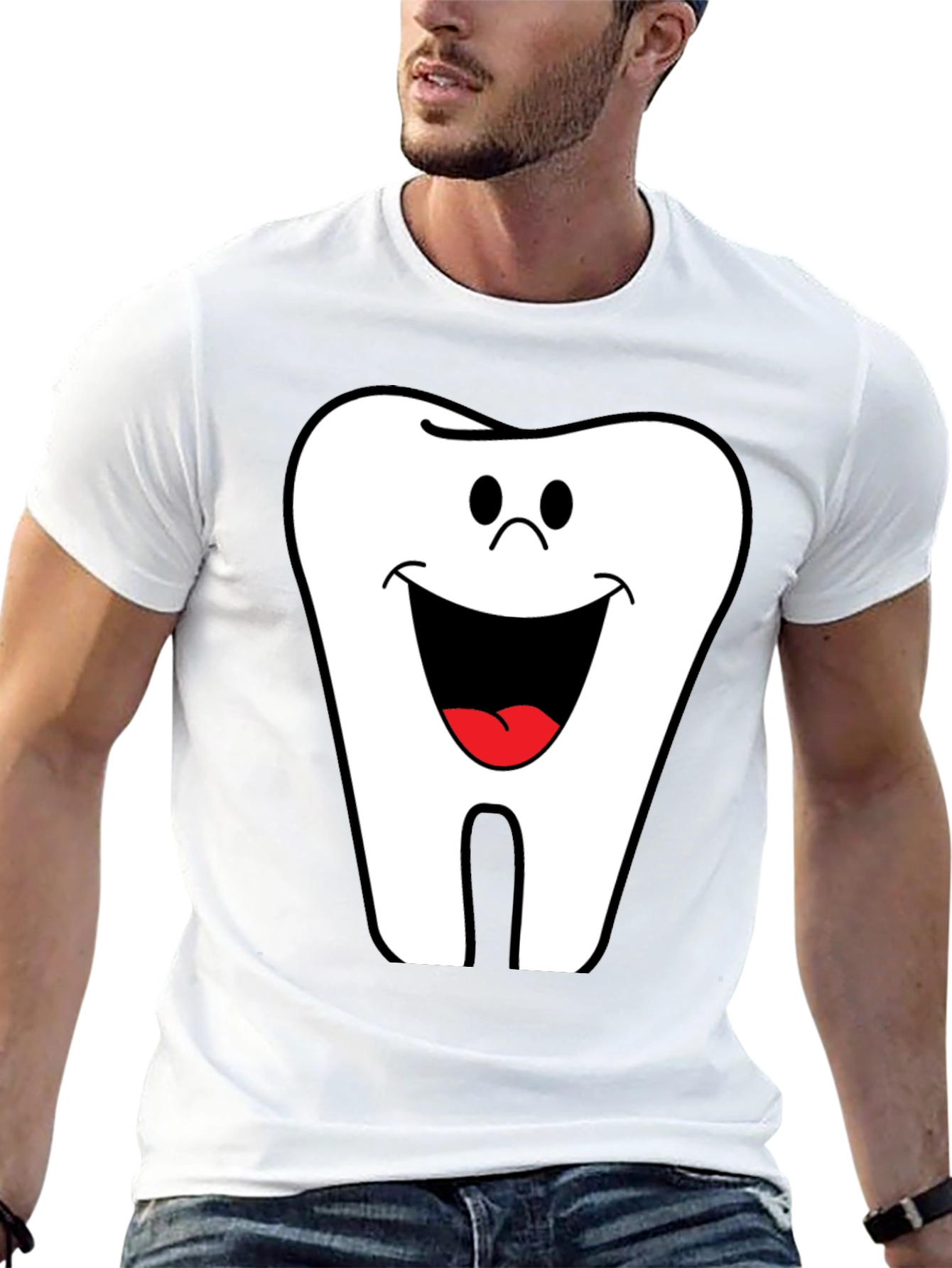 Funny Tooth Graphic Tee - Black