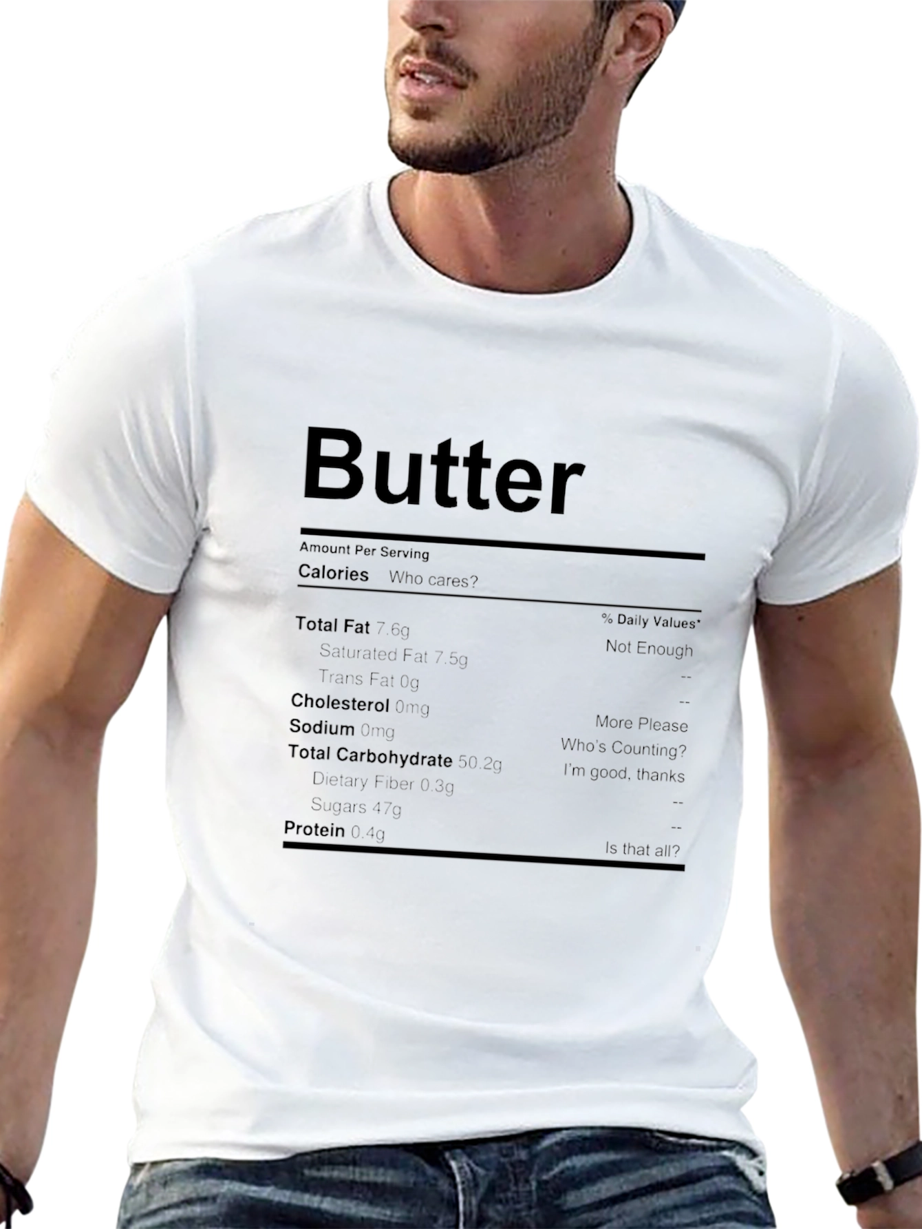 Butter Nutrition Facts T-Shirt - Funny Foodie Tee