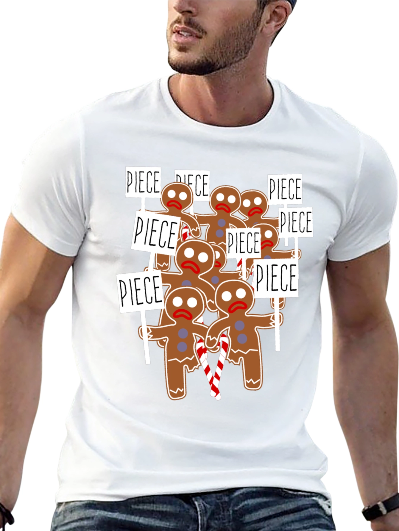 Gingerbread Man Protest T-Shirt - Holiday Humor