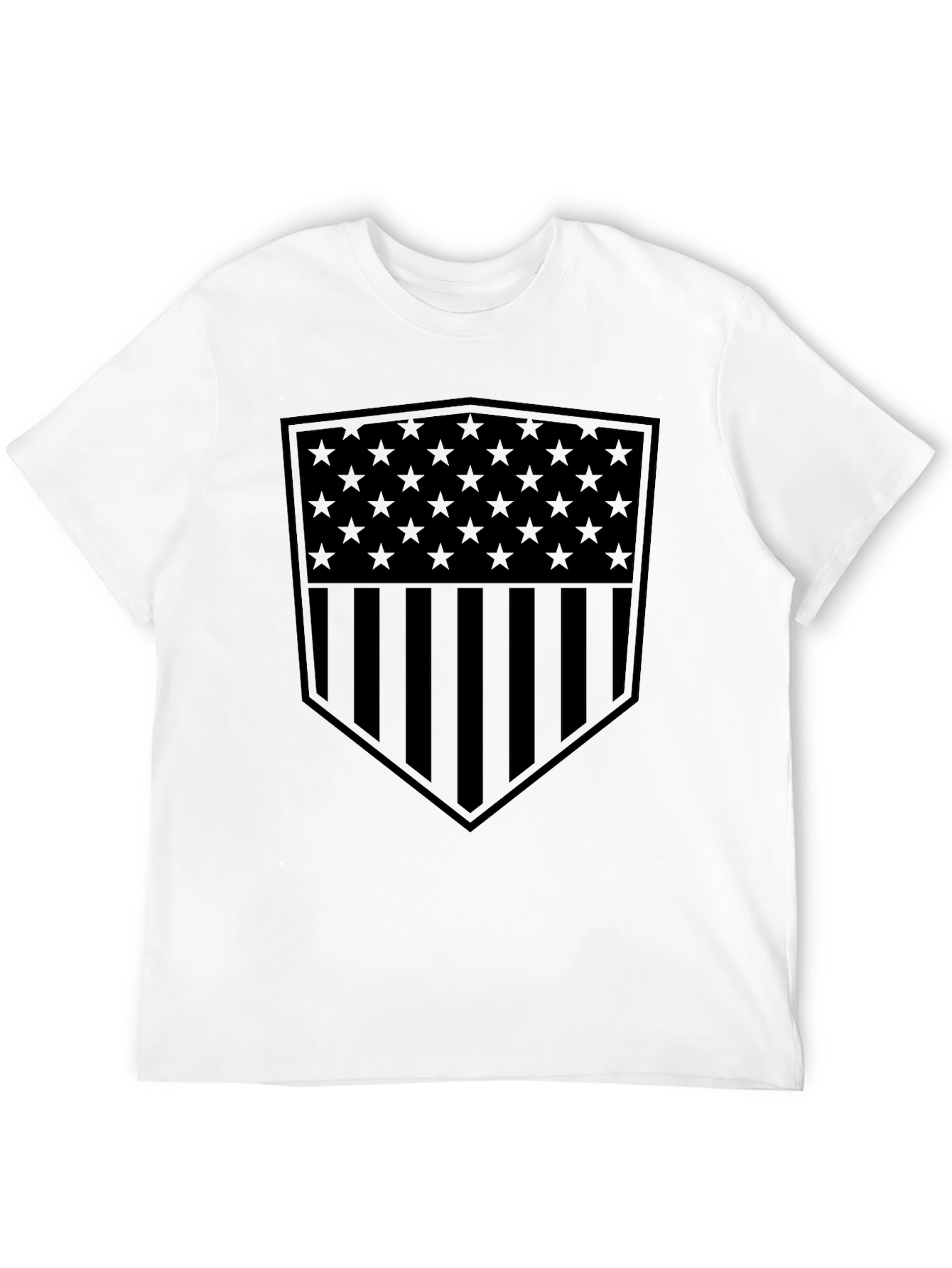 Blacked Out American Flag Shield T-Shirt