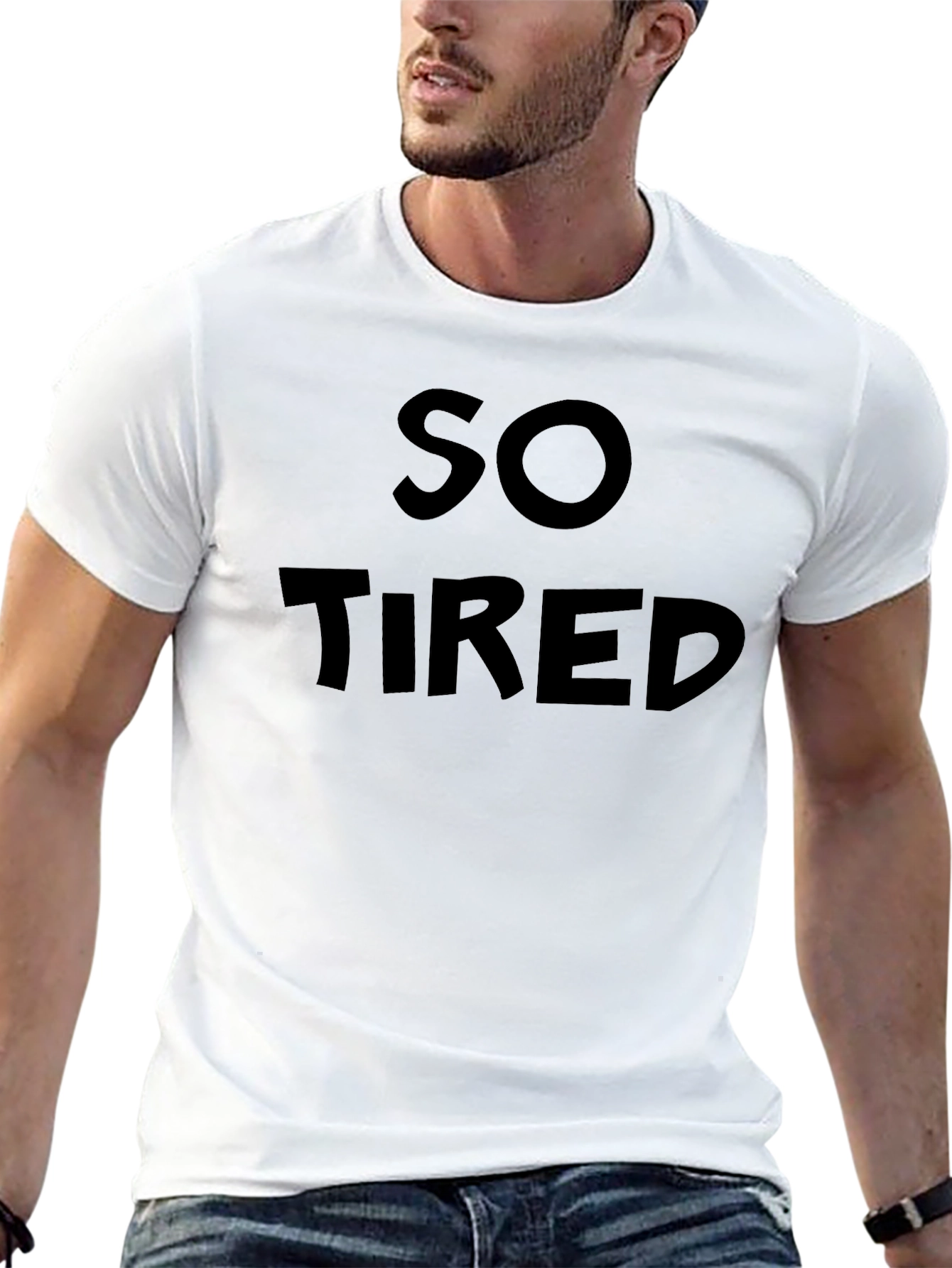 So Tired Black Graphic Tee