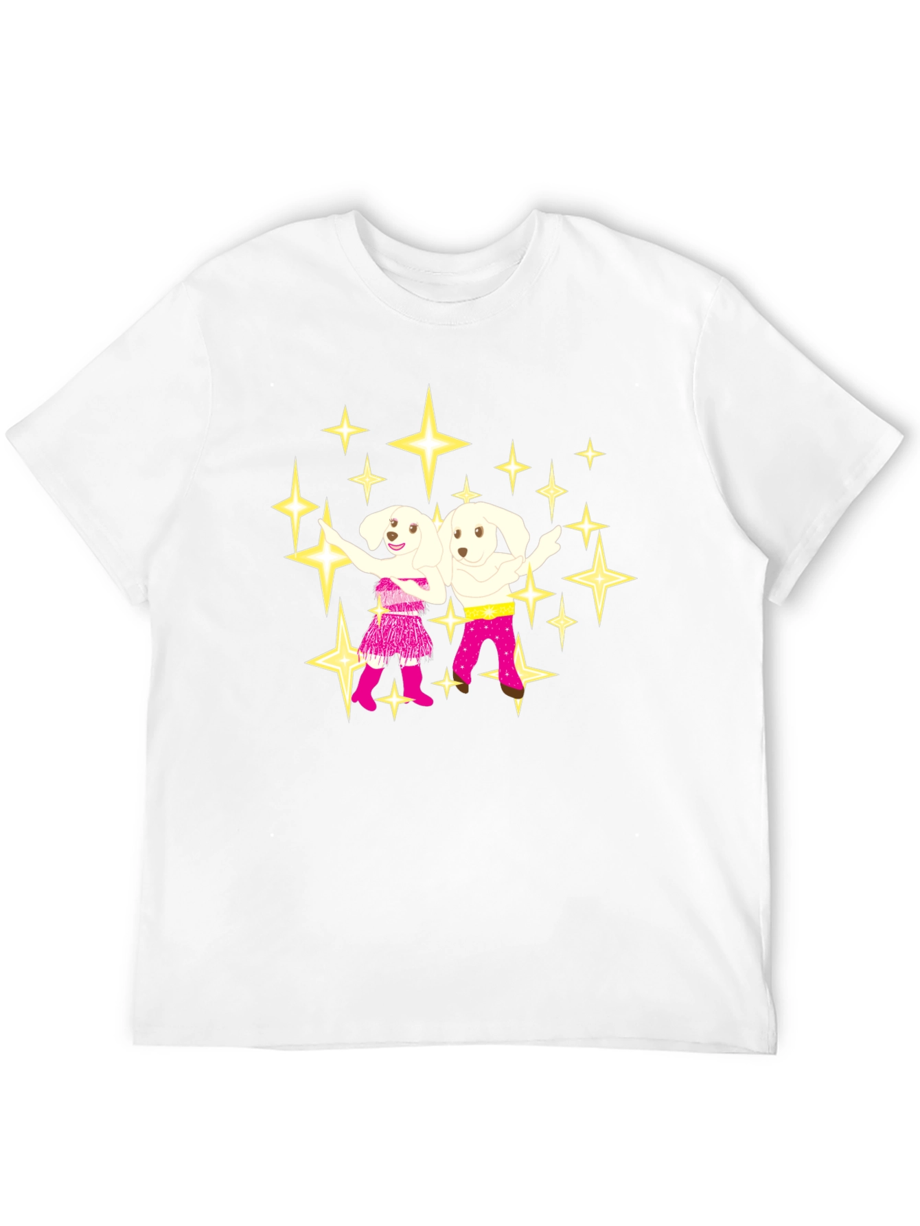 Dancing Dogs Graphic Tee - Black