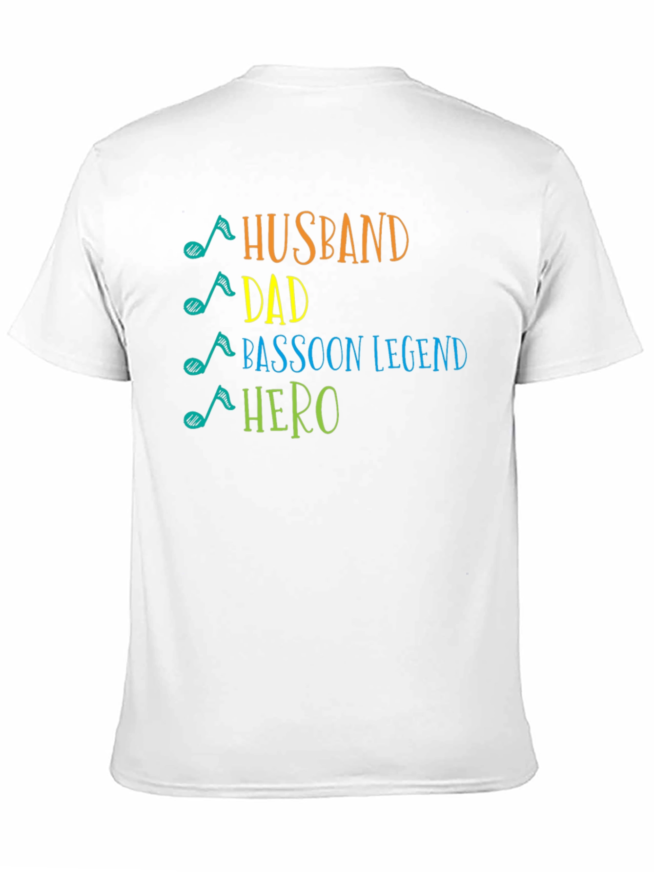 Husband Dad Bassoon Legend Hero Graphic Tee