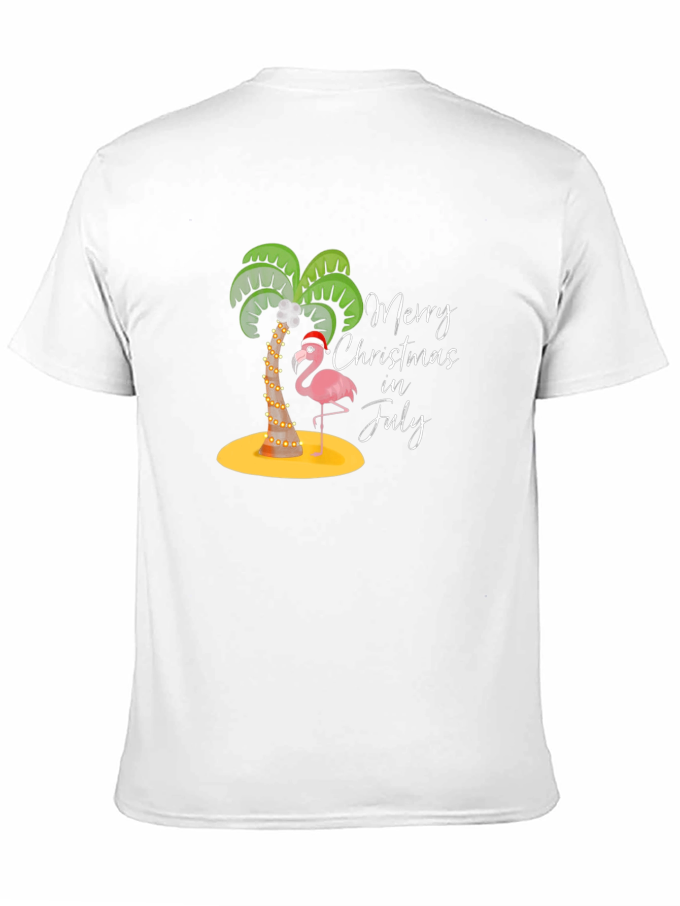 Merry Christmas in July Flamingo T-Shirt