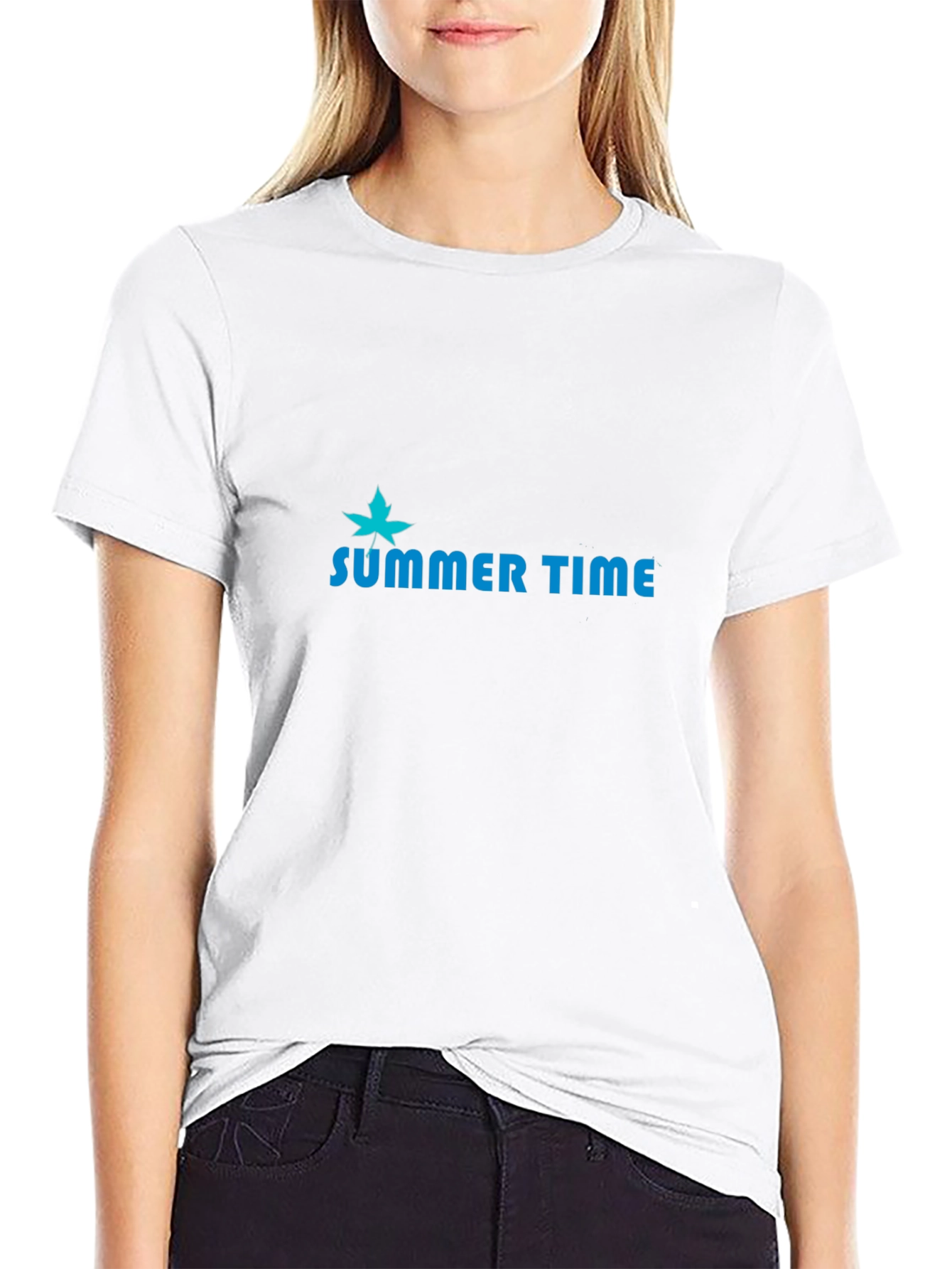 Summer Time Graphic Tee - Casual Black T-Shirt
