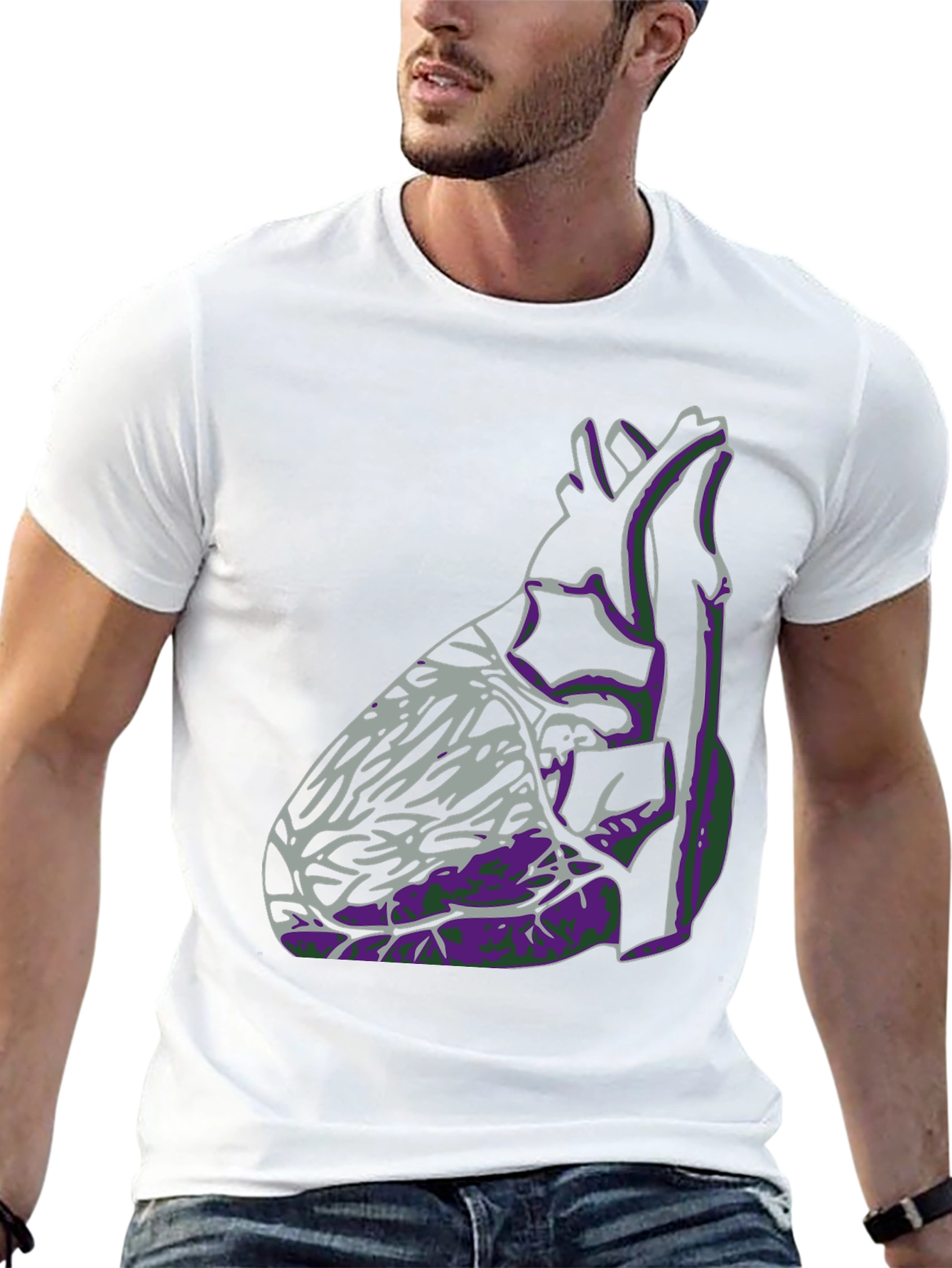 Anatomical Heart Graphic Tee - Black