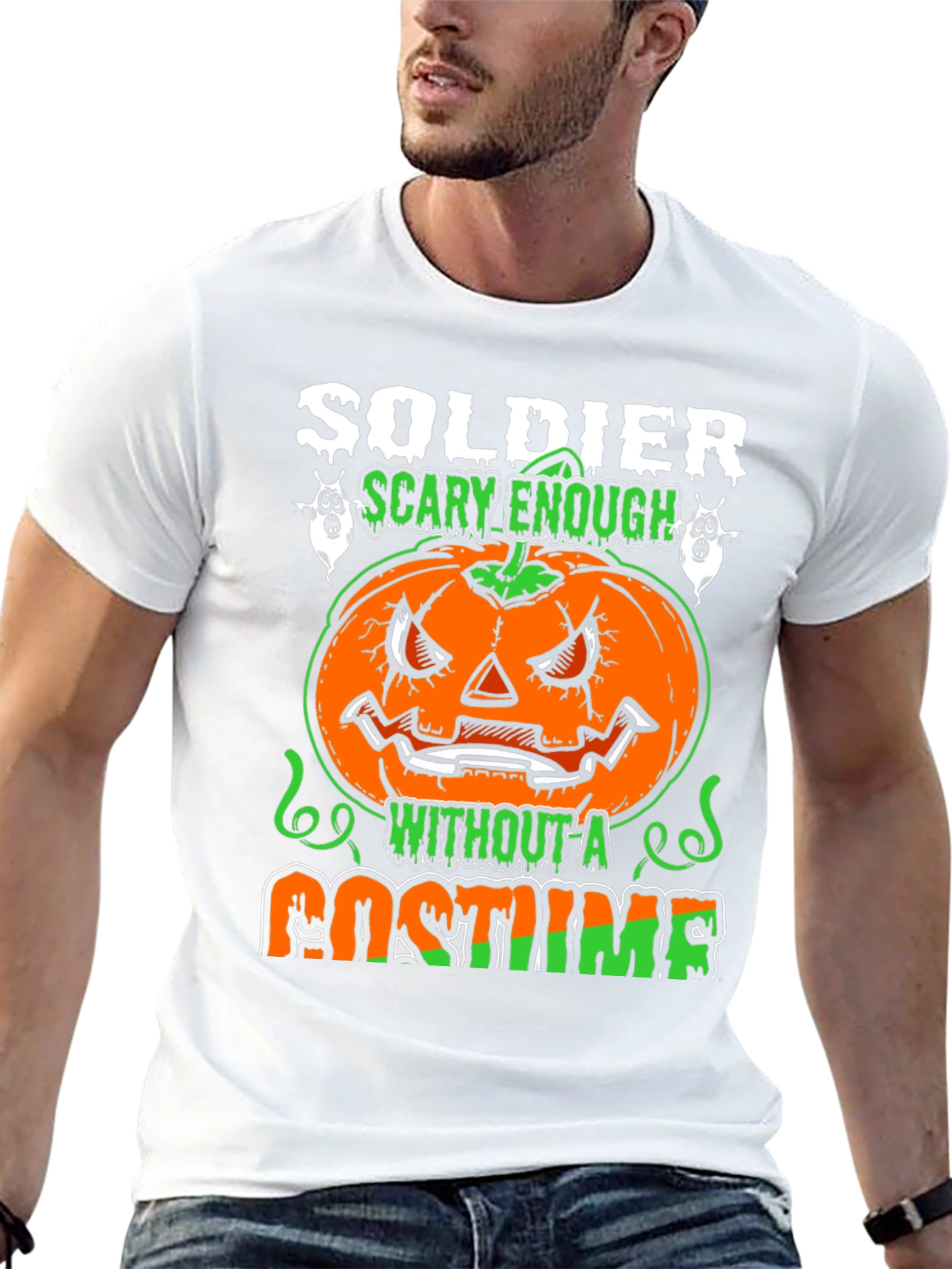 Soldier Scary Enough Halloween T-Shirt