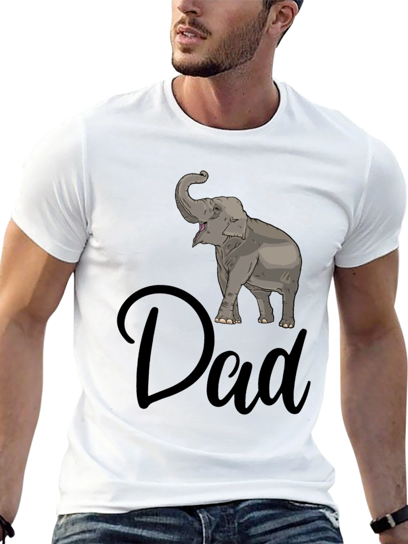 Elephant Dad Graphic T-Shirt