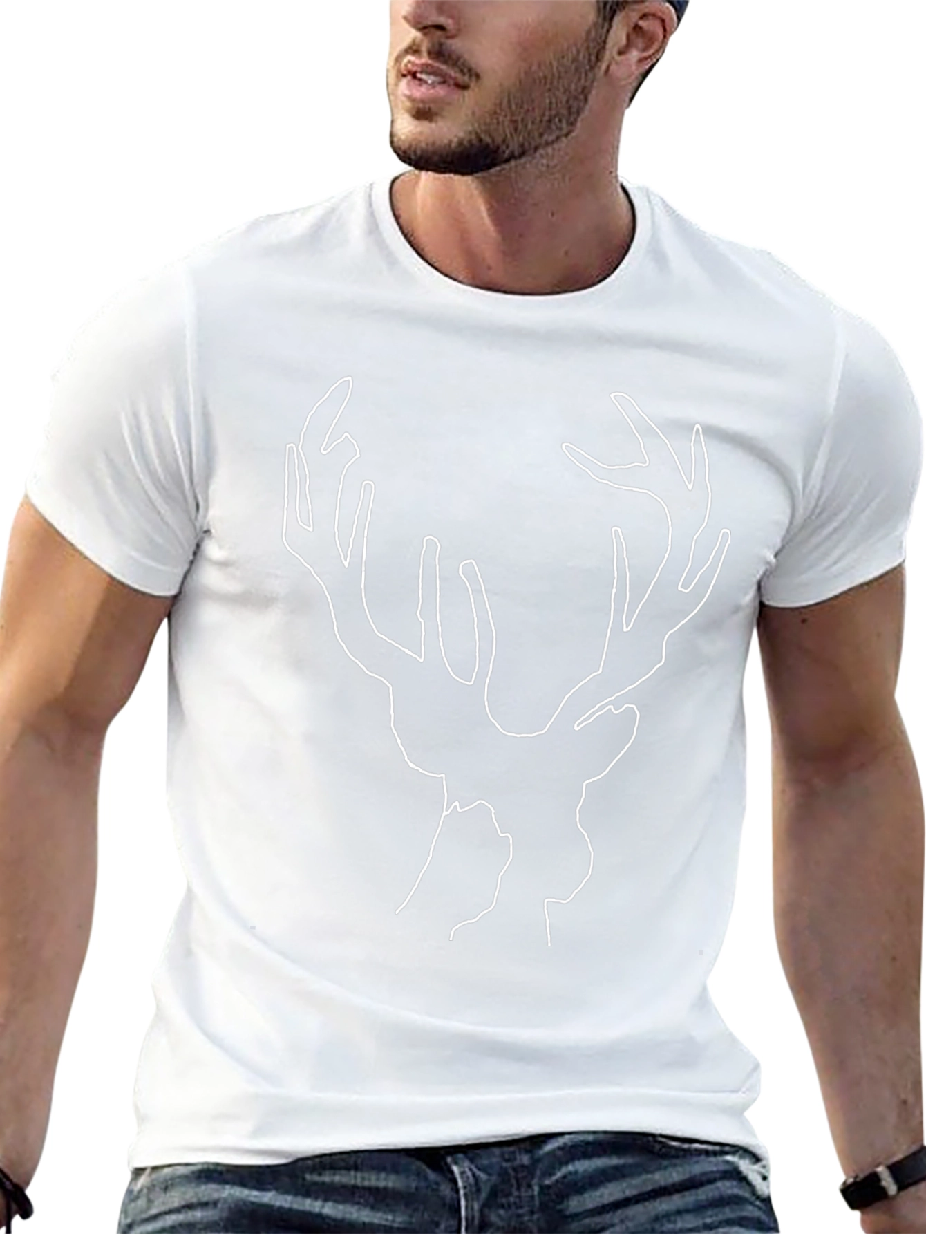 Minimalist Deer Head Tee