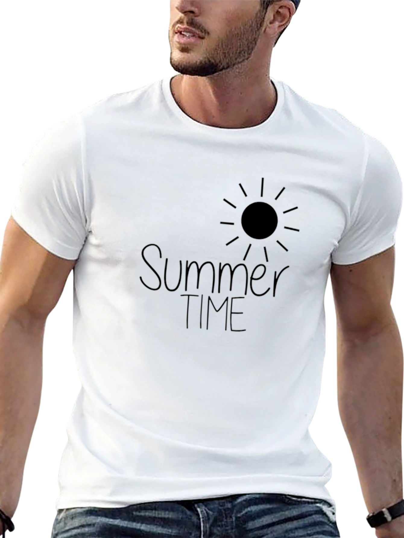 Summer Time Black Graphic Tee