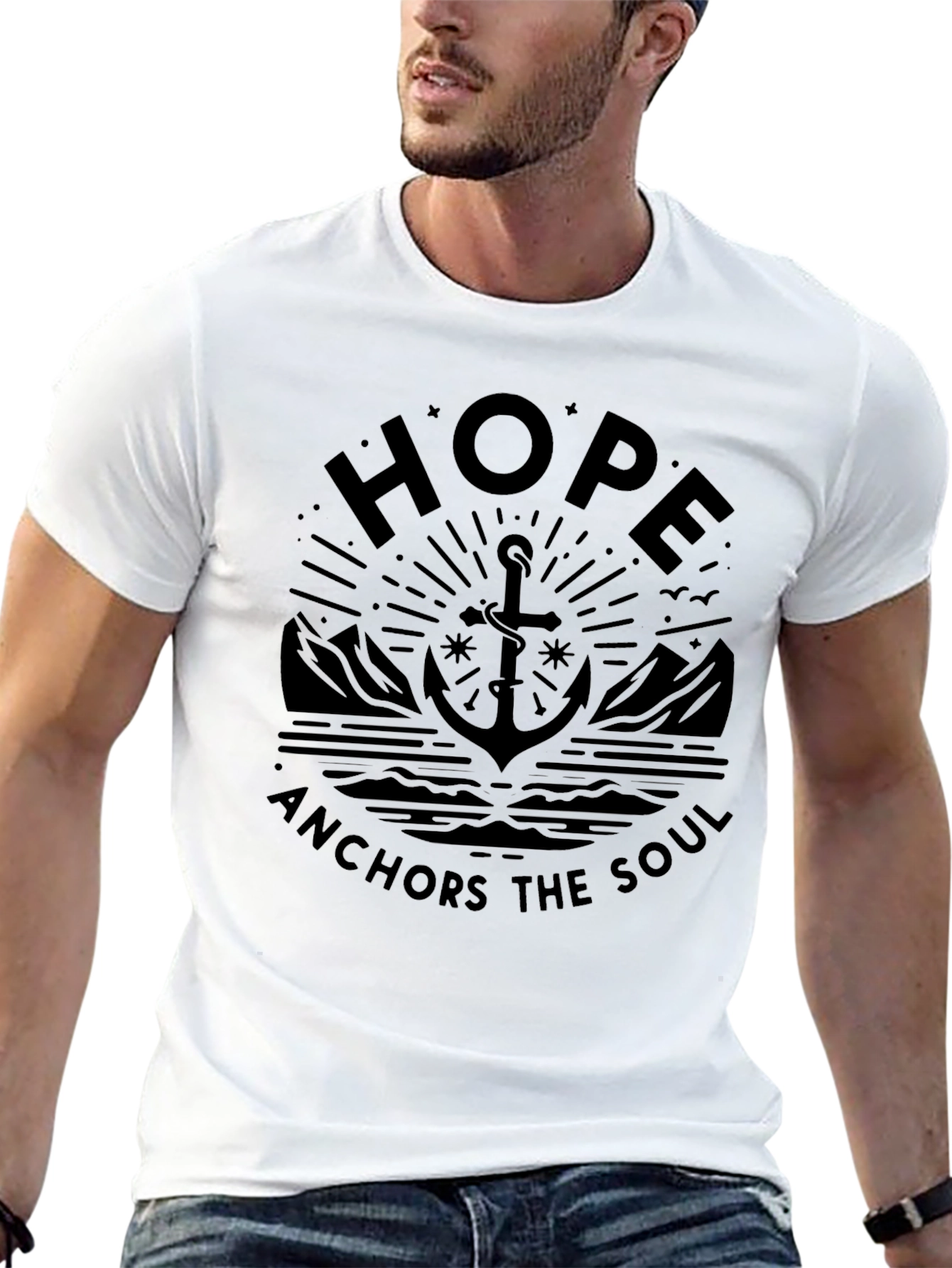 Hope Anchors the Soul Graphic T-Shirt