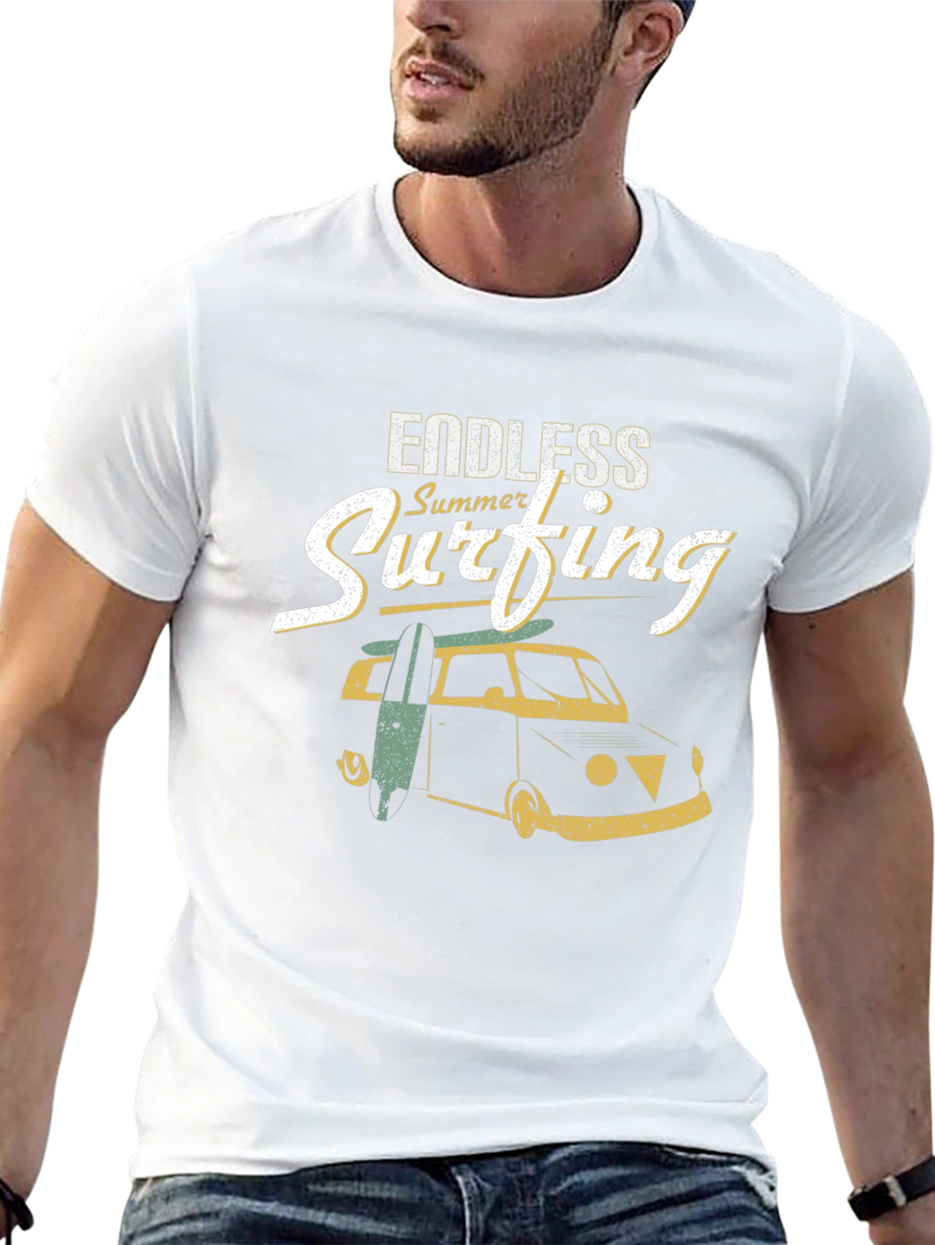 Endless Summer Surfing Black T-Shirt