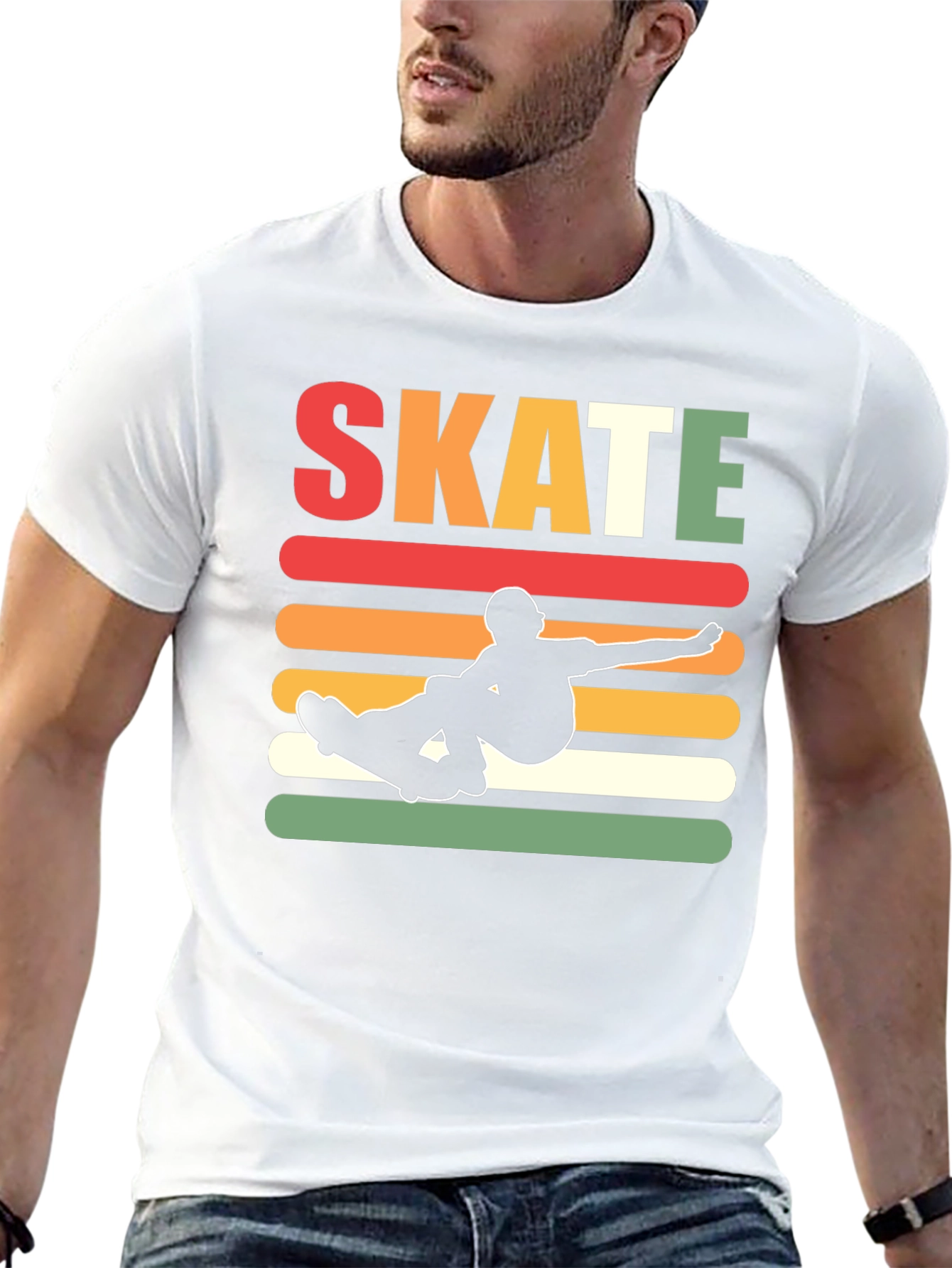 Retro Skate T-Shirt - Black Cotton Tee