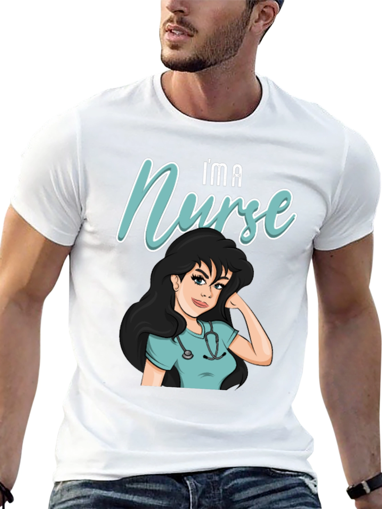 Im A Nurse Cartoon Graphic T-Shirt