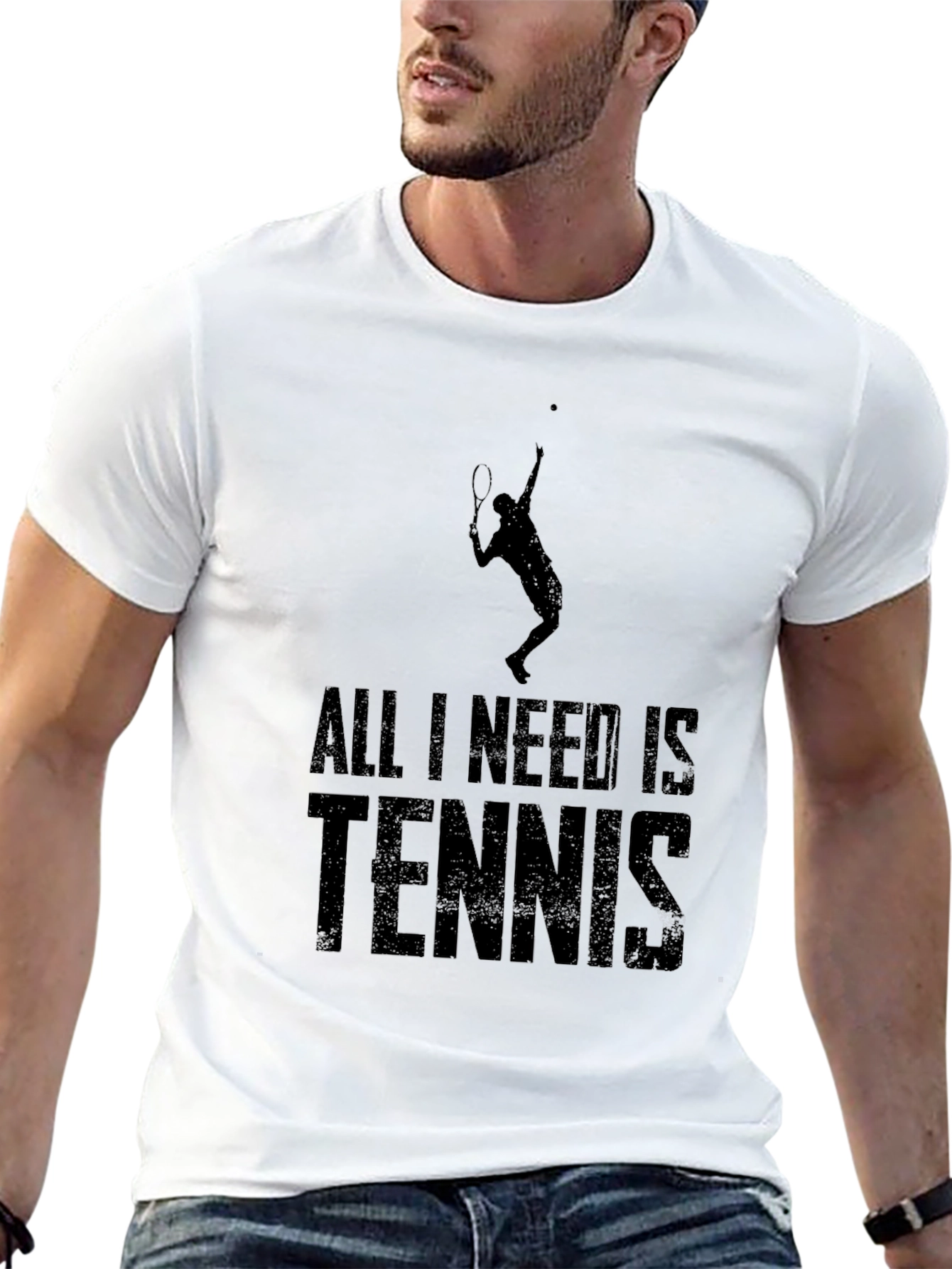 All I Need Is Tennis Black T-Shirt