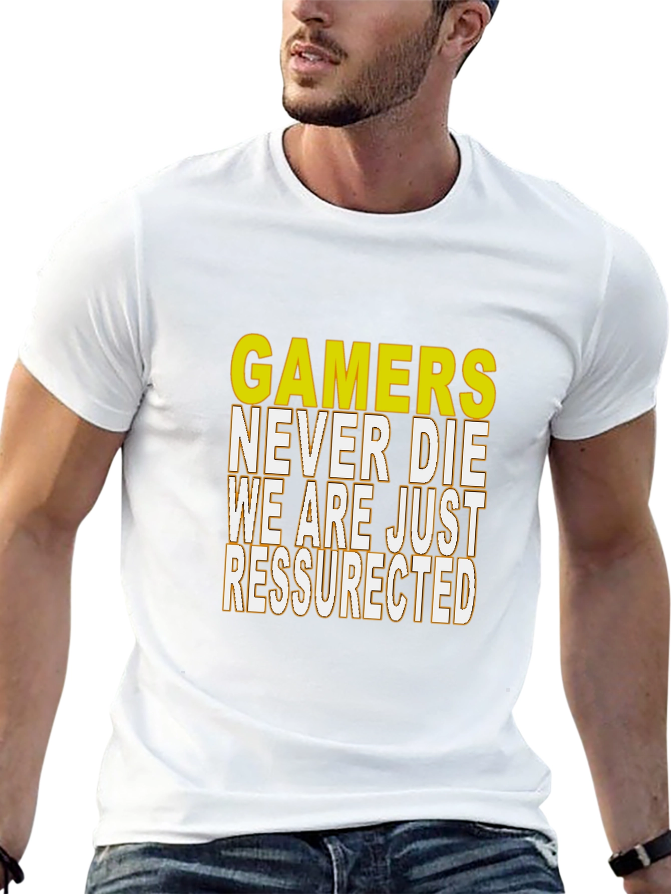 Gamers Never Die Resurrected Black T-Shirt