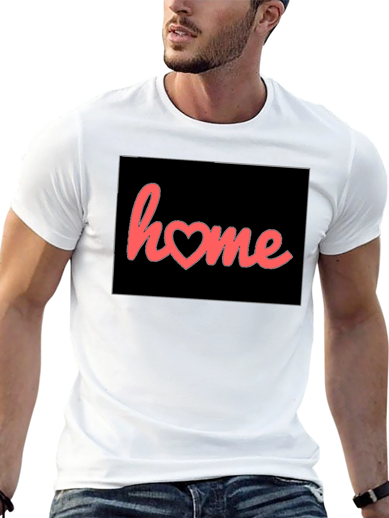 Home Heart Graphic Black T-Shirt