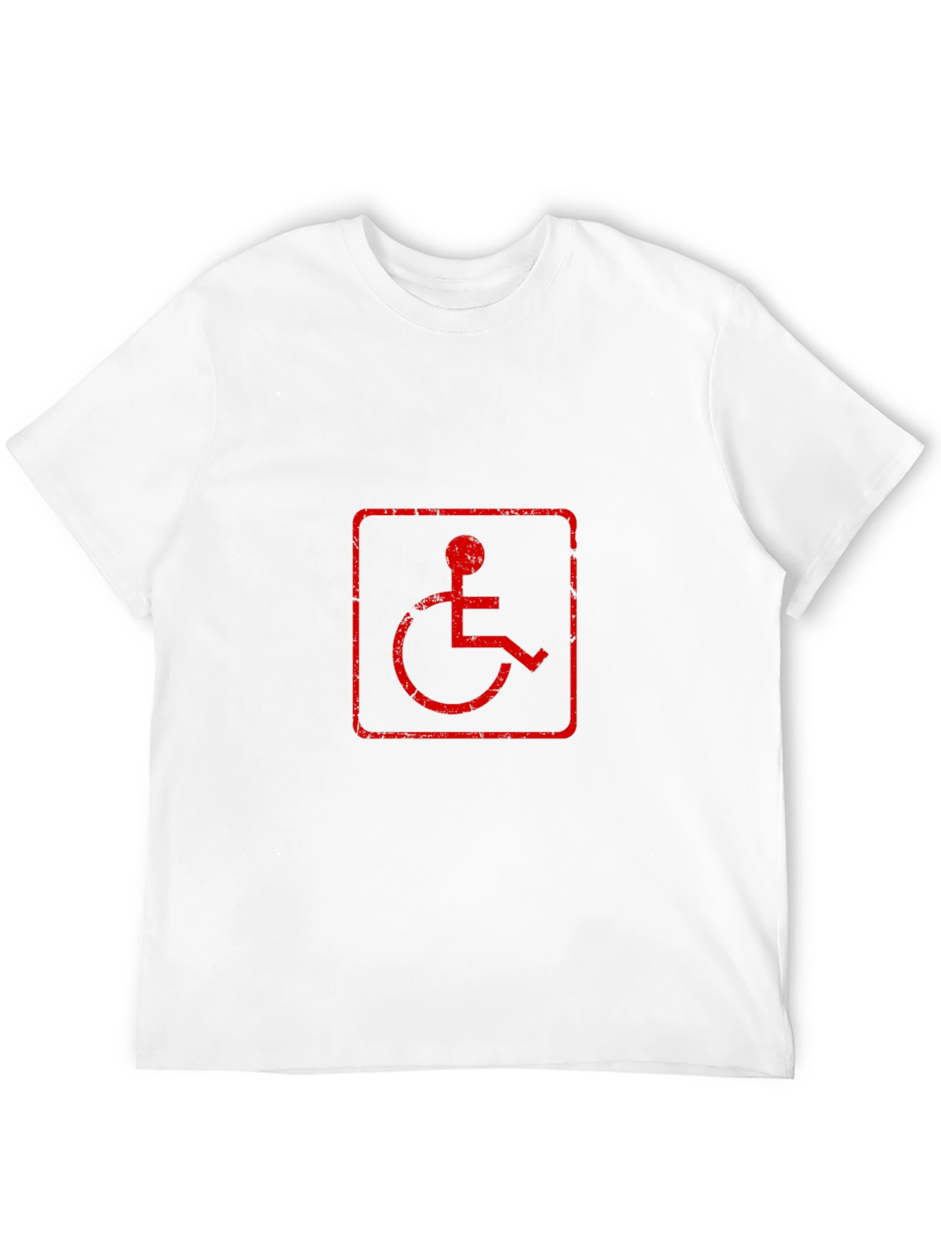 Distressed Wheelchair Symbol T-Shirt - Black