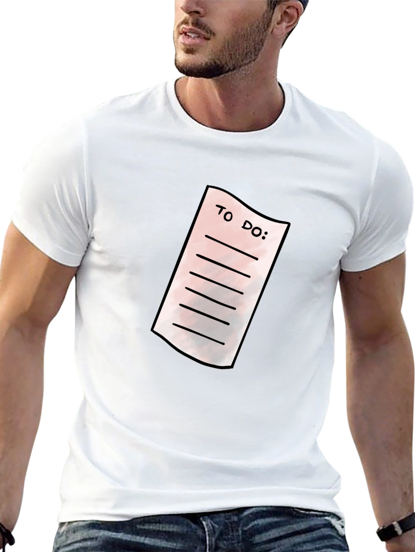 Mens Black To-Do List Graphic T-Shirt