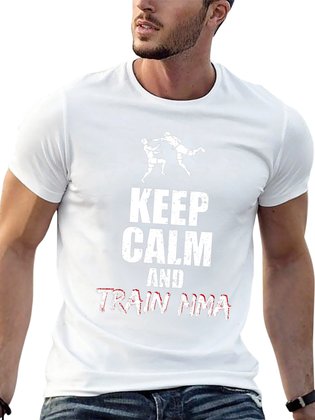 Keep Calm and Train MMA Black T-Shirt
