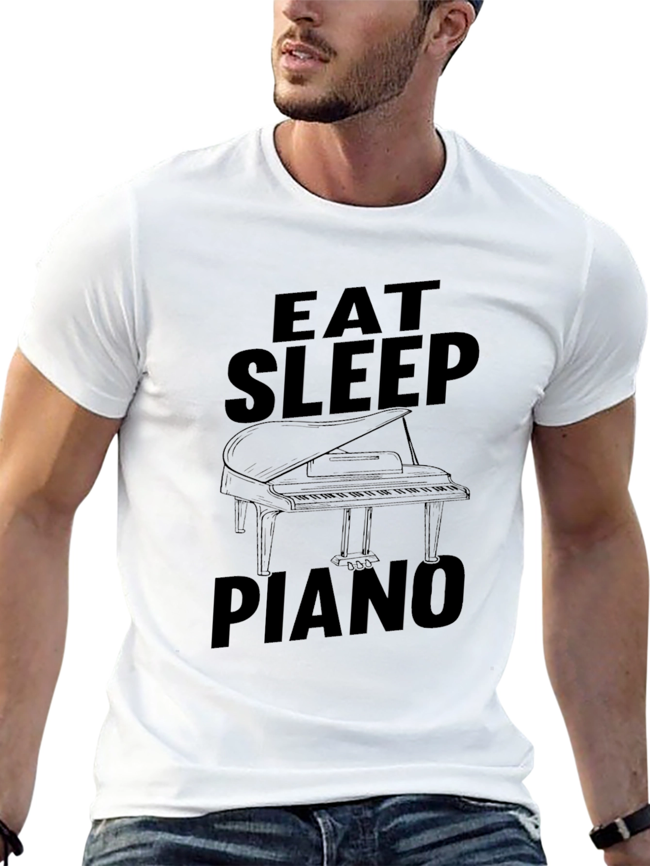 Eat Sleep Piano T-Shirt - Musicians Tee