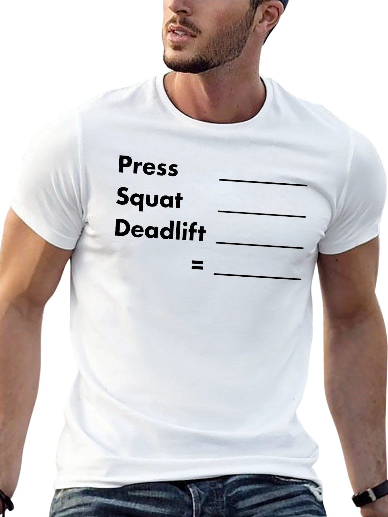 Workout Math T-Shirt - Press Squat Deadlift