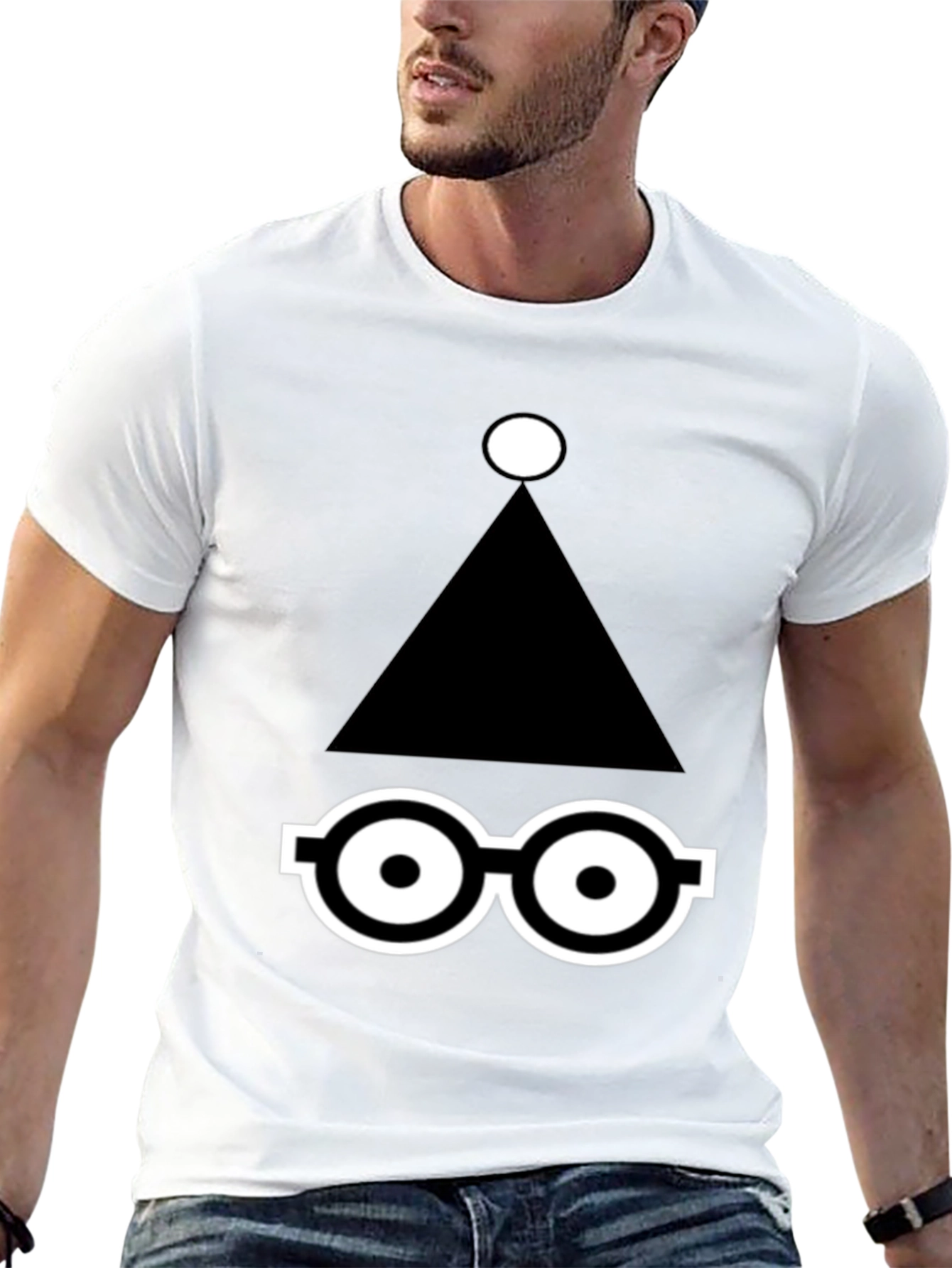Abstract Graphic Print Black T-Shirt