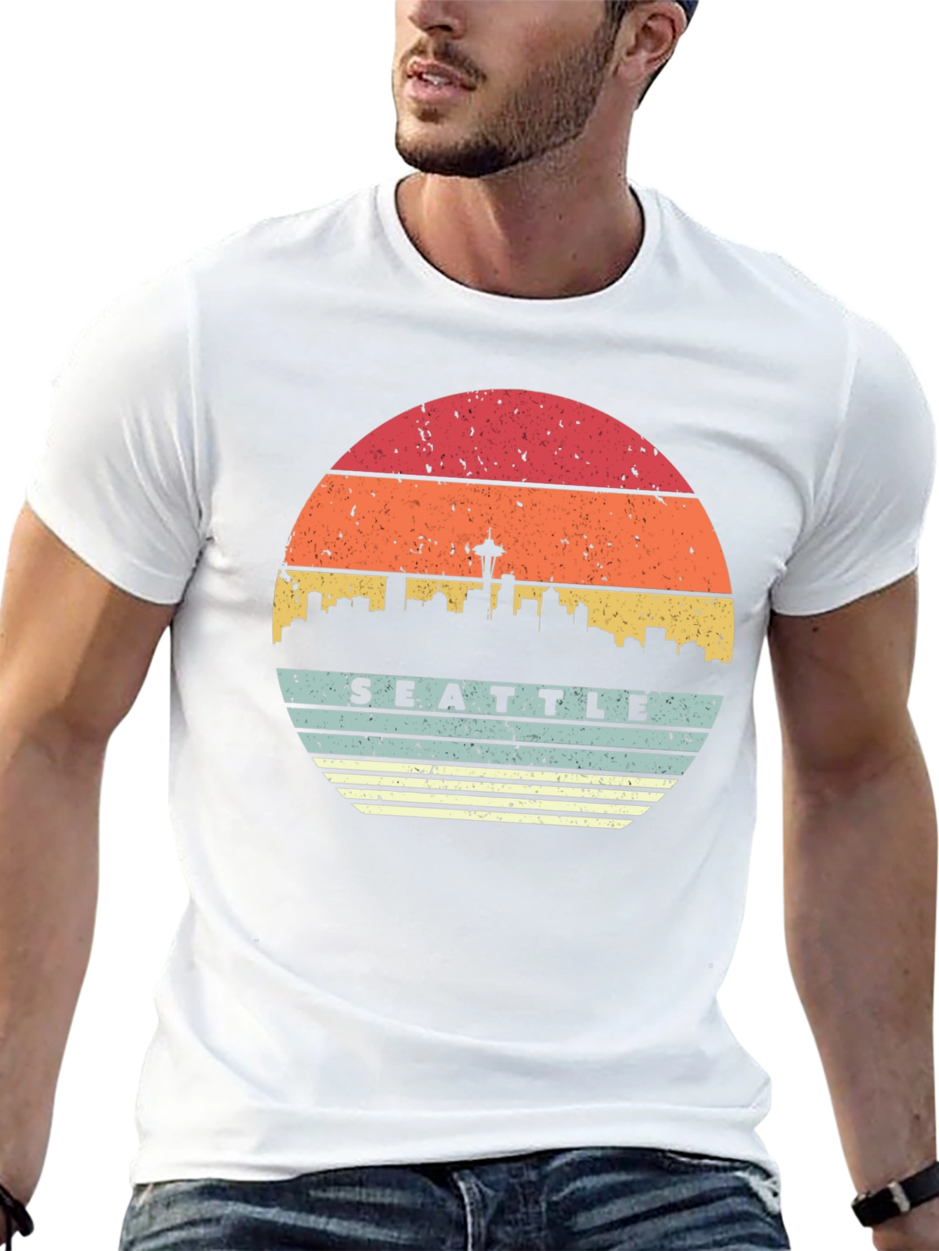 Seattle Skyline Sunset T-Shirt