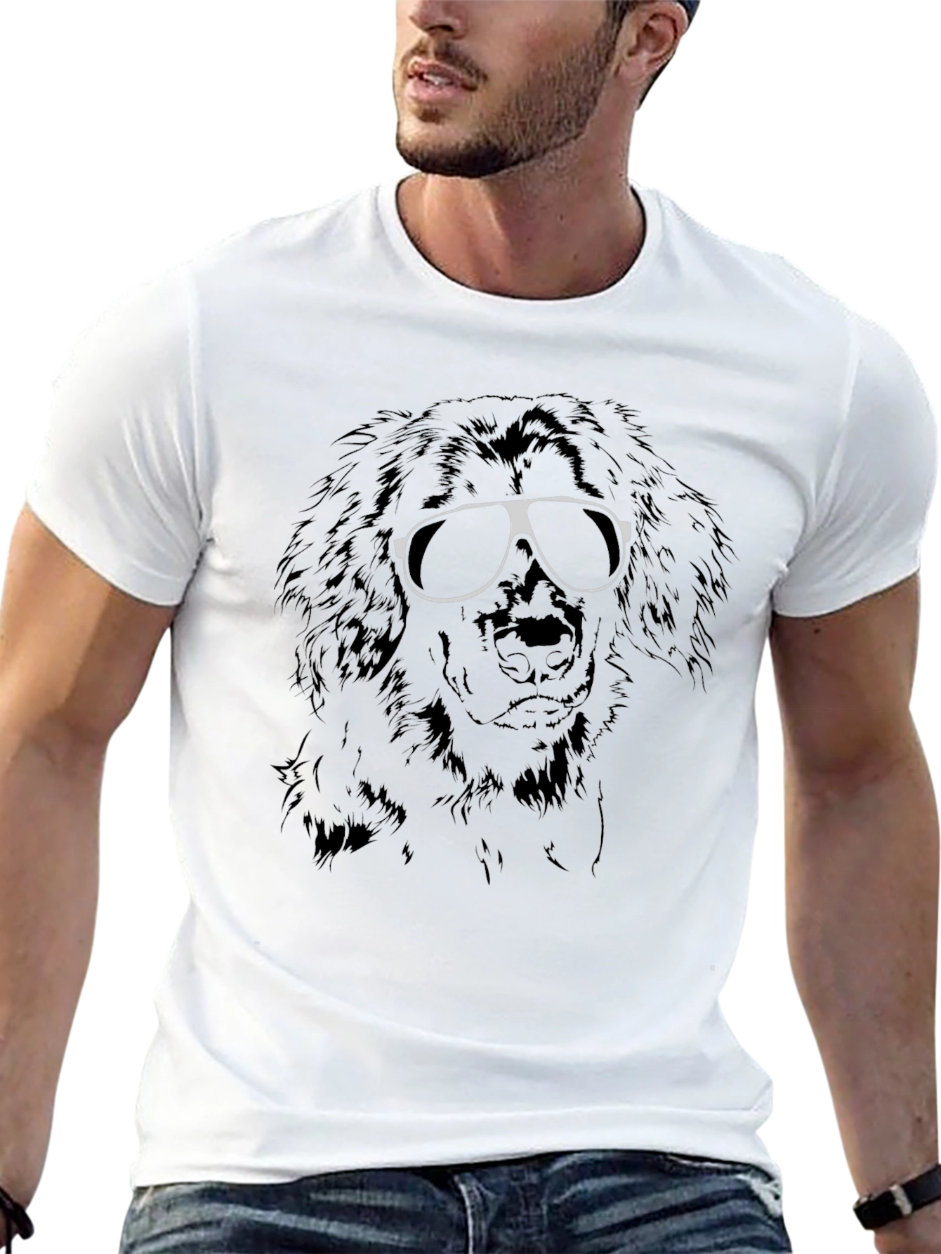 Cool Dog Graphic Tee - Black