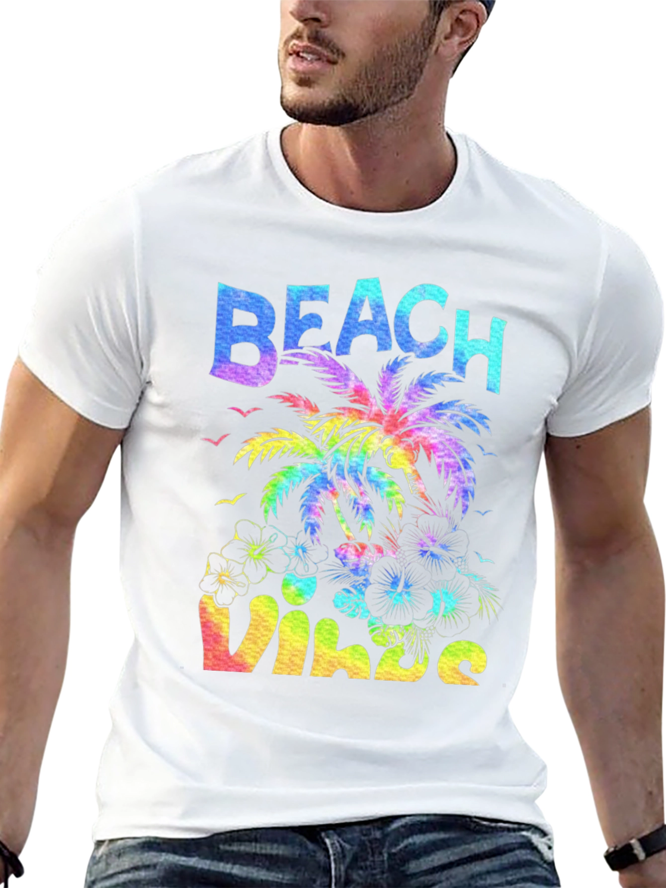 Beach Vibes T-Shirt - Tropical Graphic Tee