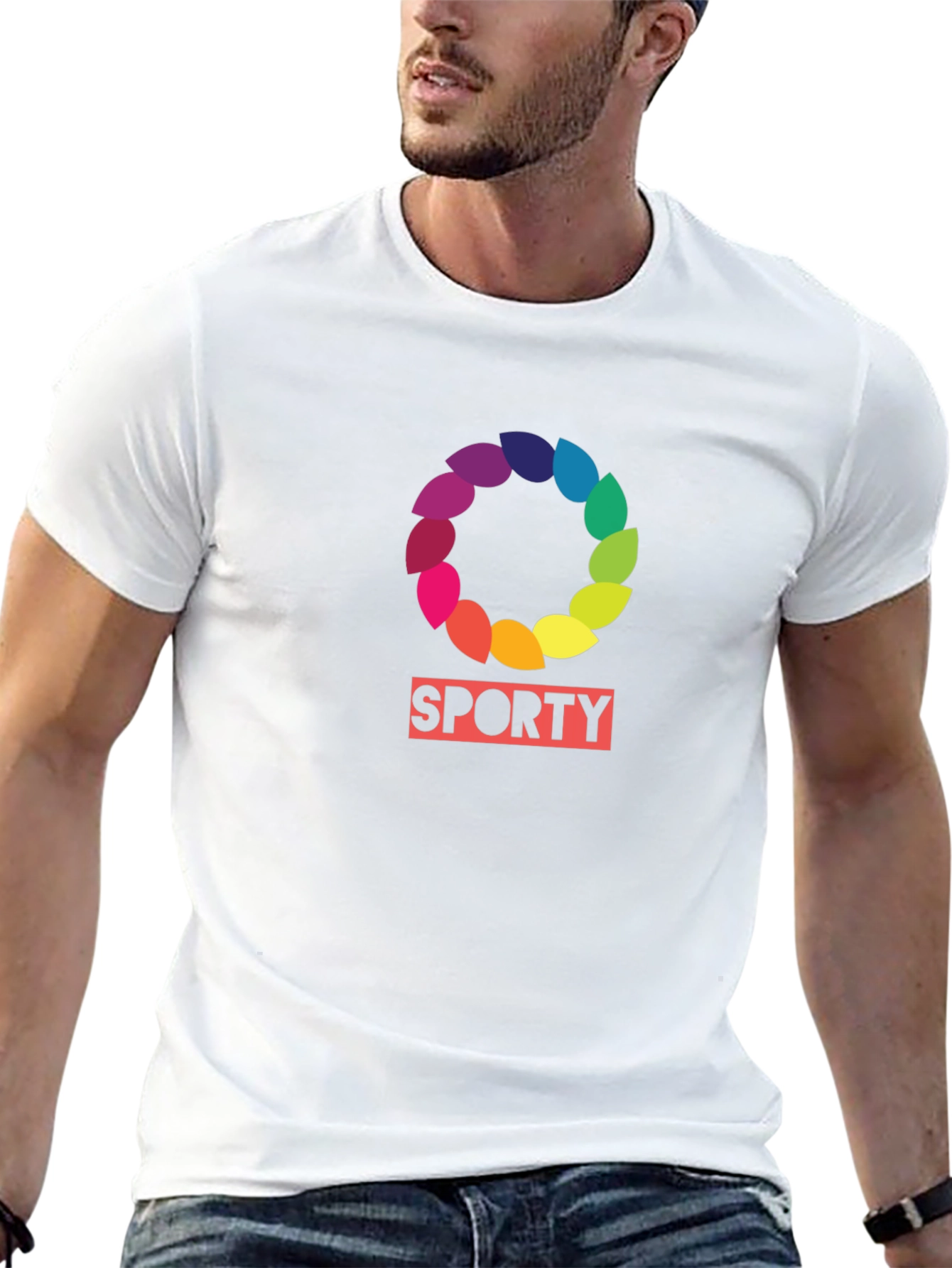 Sporty Rainbow Wreath T-Shirt