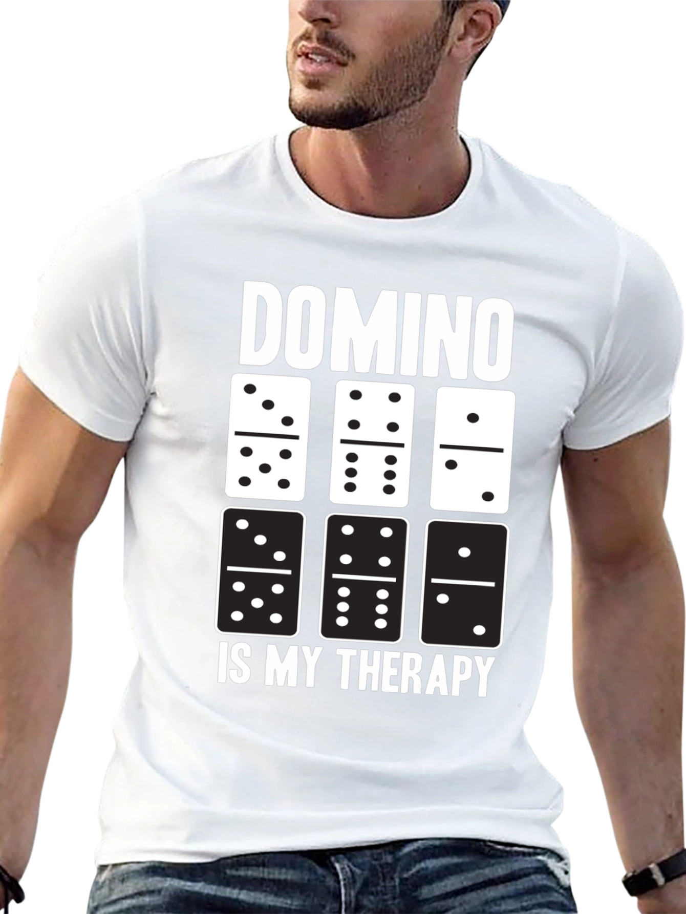 Domino Therapy T-Shirt - Playful Graphic Tee