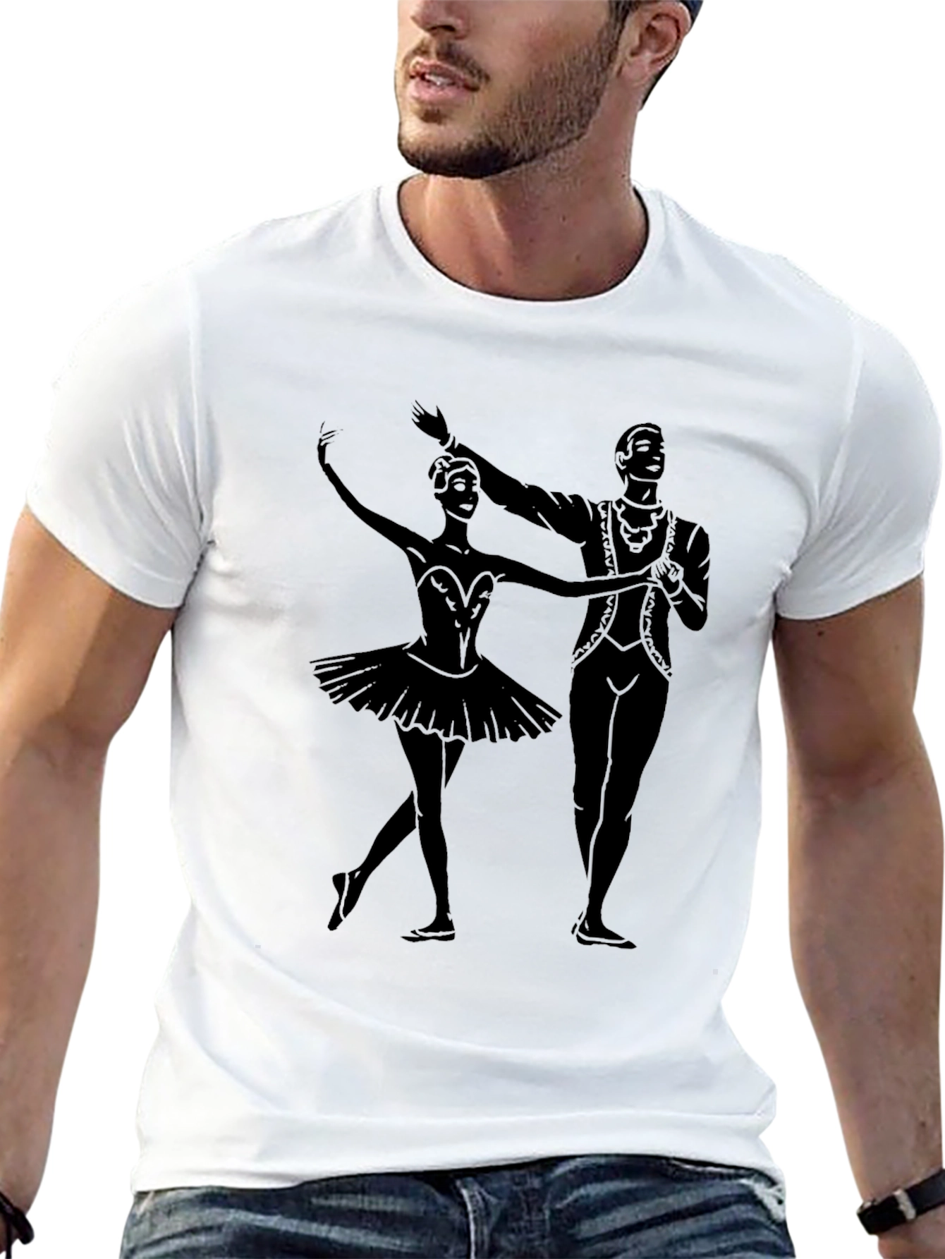 Ballet Dance Graphic Tee - Black
