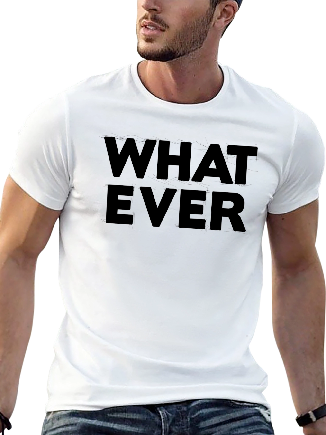 Whatever T-Shirt - Black Crew Neck Tee