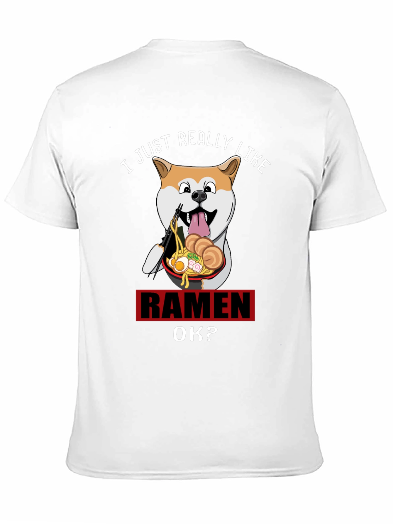 Ramen Lover Dog T-Shirt - Shiba Inu Noodle Fan!